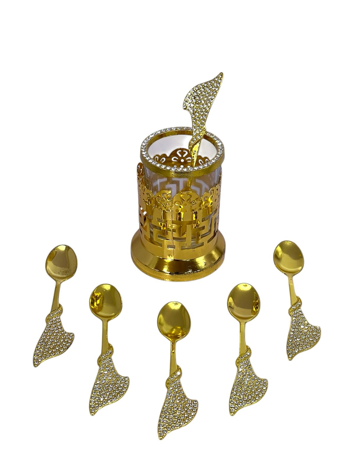 Fancy Tea Spoon (6/PCS) Golden