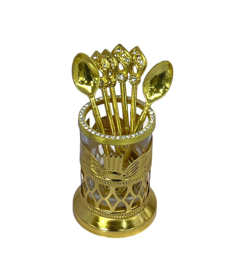 Fancy Tea Spoons (6/PCS) Golden