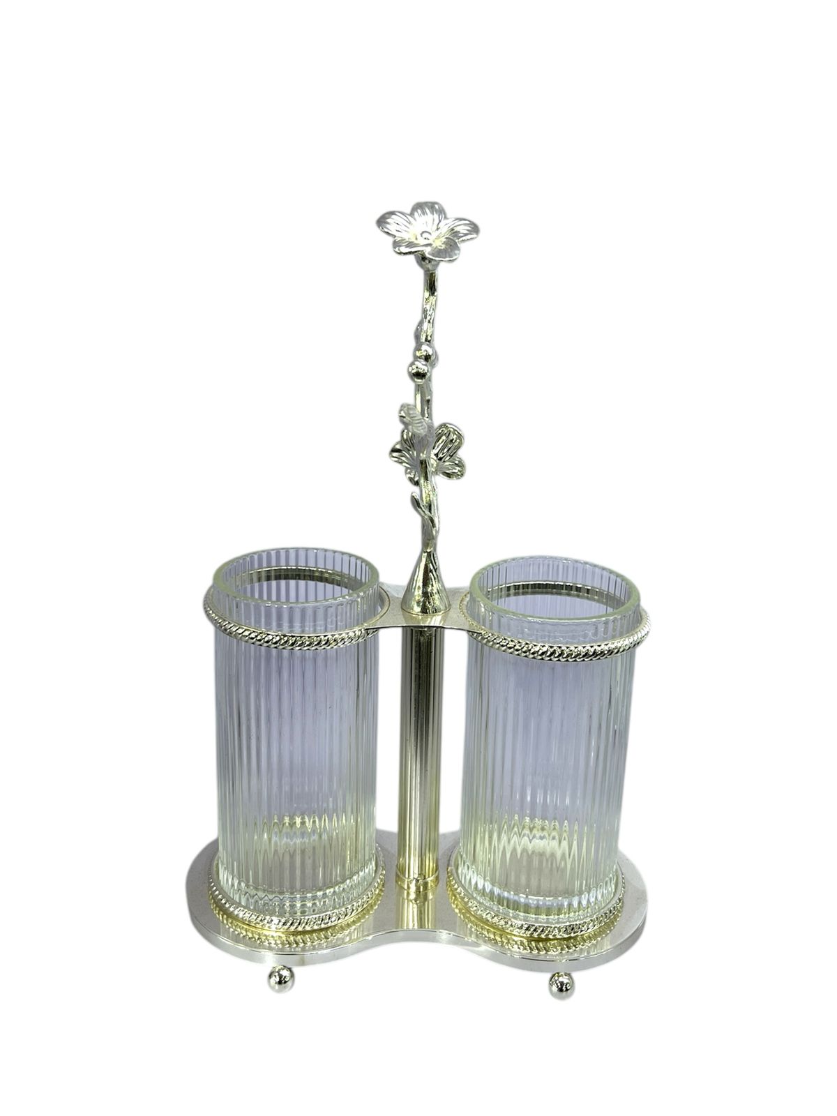 Fancy Two Portions Spoons Holder Bright