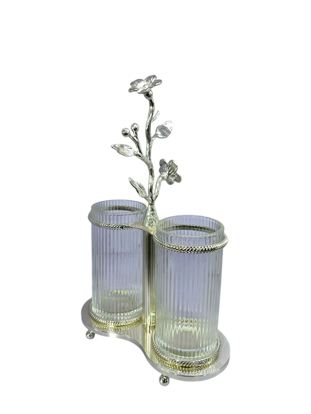 Fancy Two Portions Spoons Holder Bright