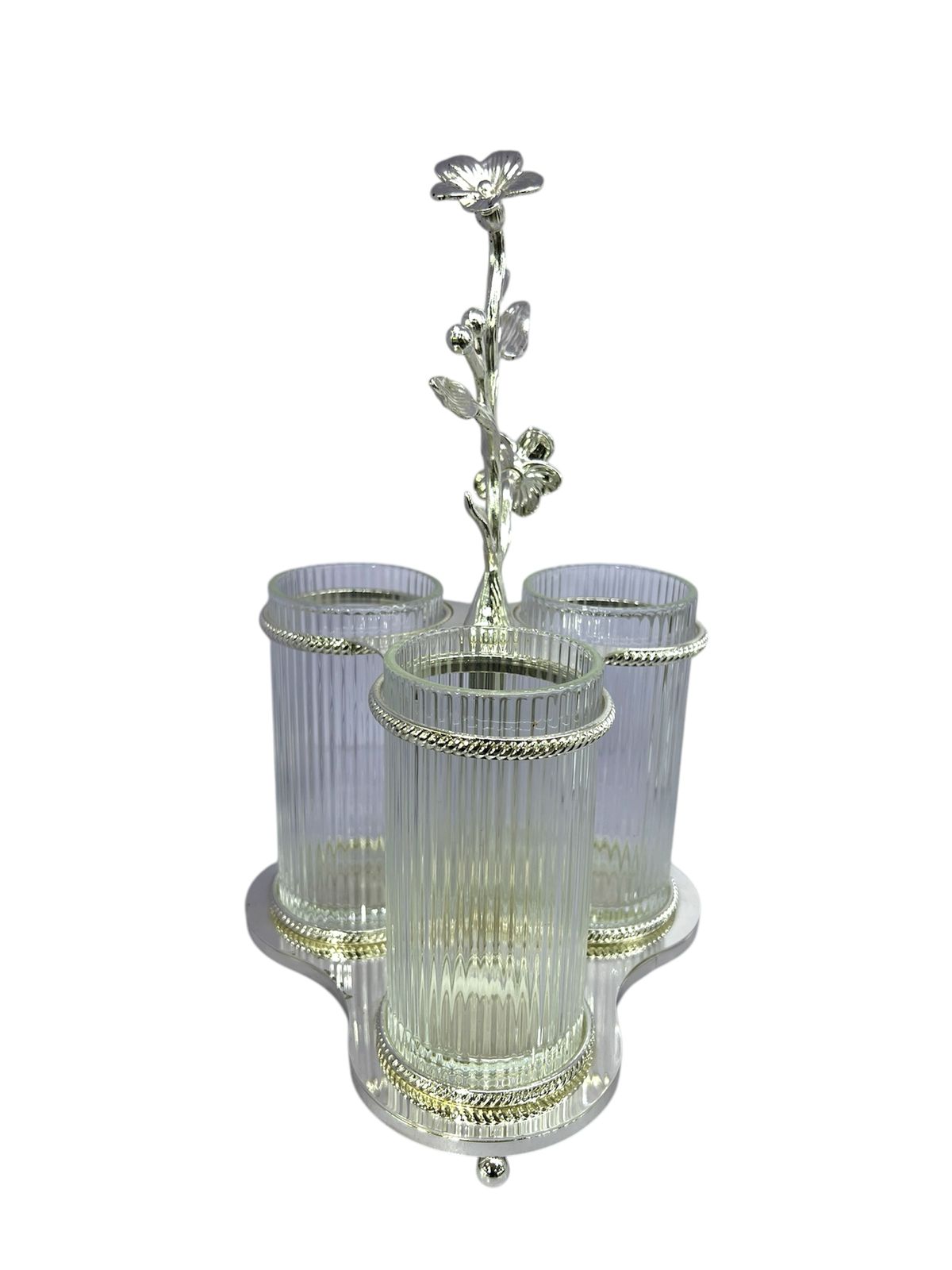 Fancy Three Portions Spoons Holder Bright