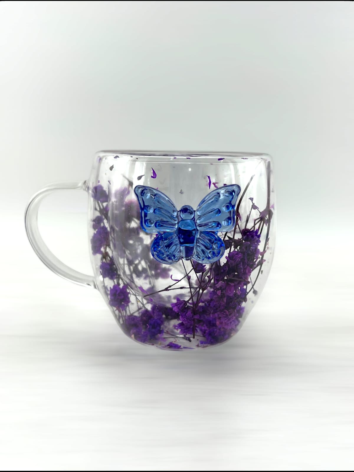 D.W.M DOUBLE WALL BUTTERFLY MUG