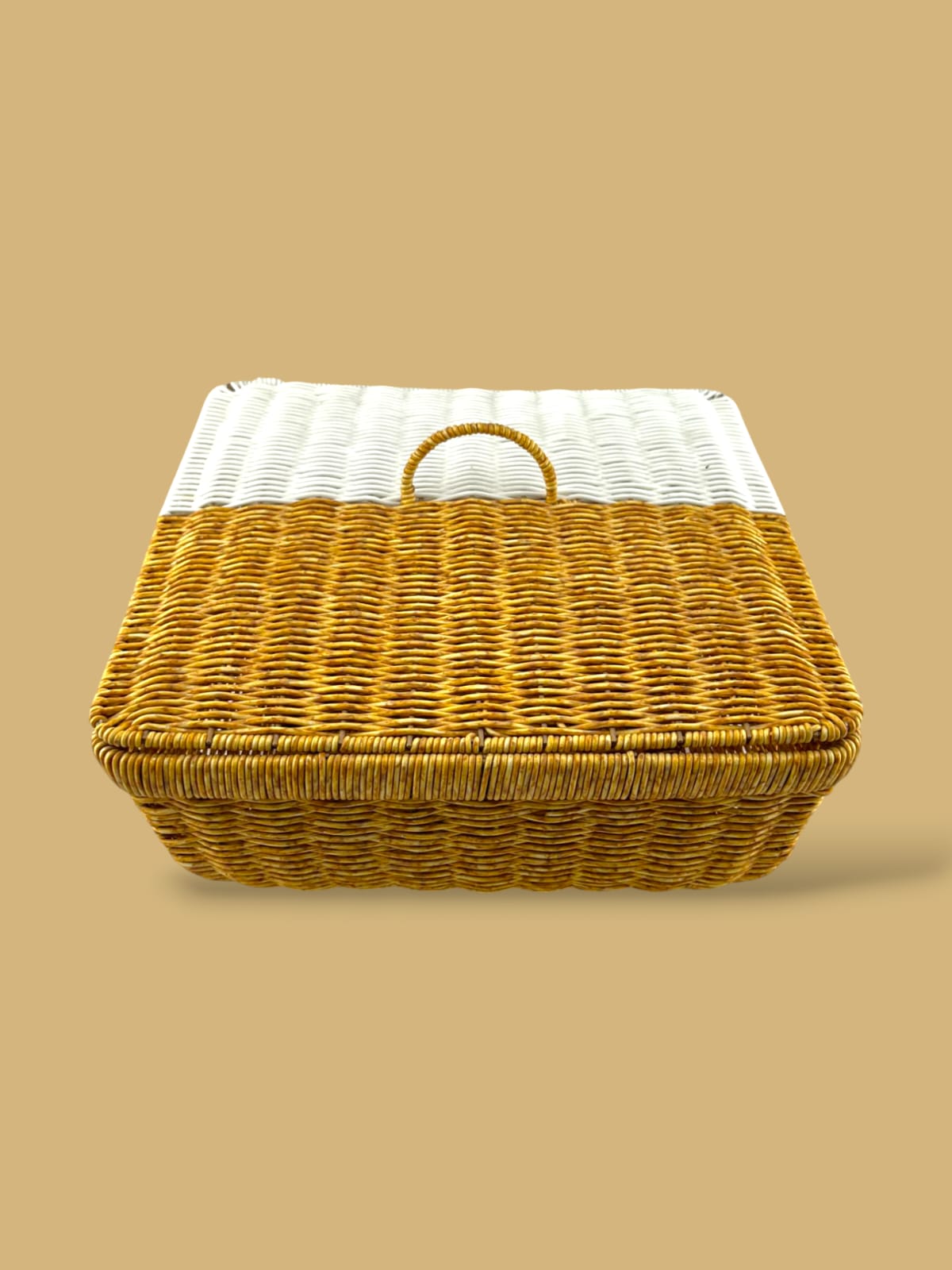 Prime Bread Box Square Brown-White (L)