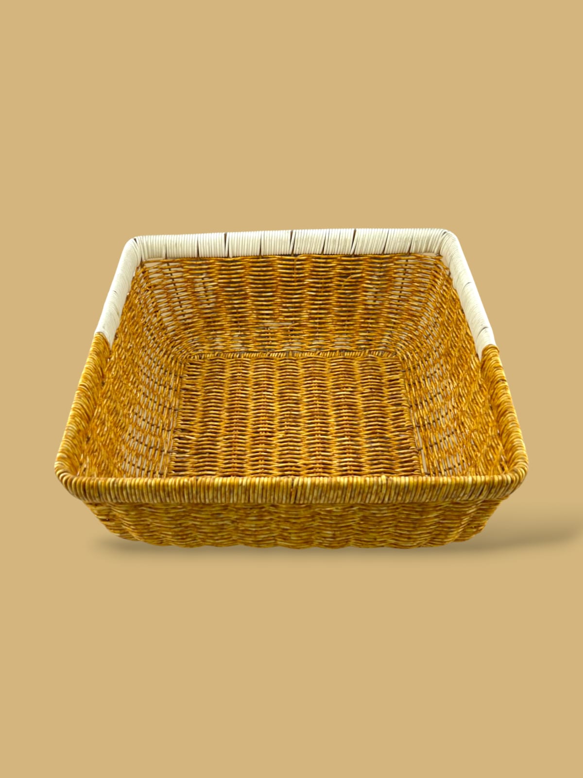 Prime Bread Box Square Brown-White (L)