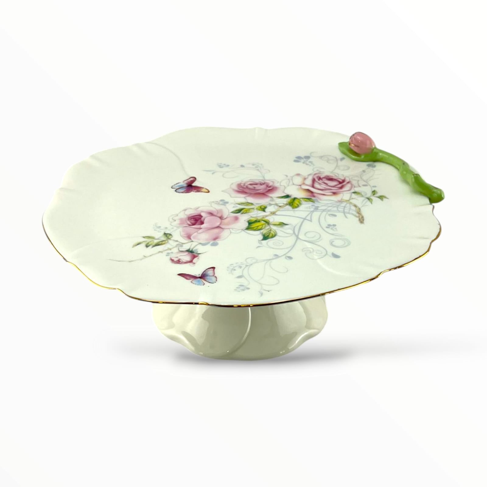 Presto Rose Round Cake Stand 10"