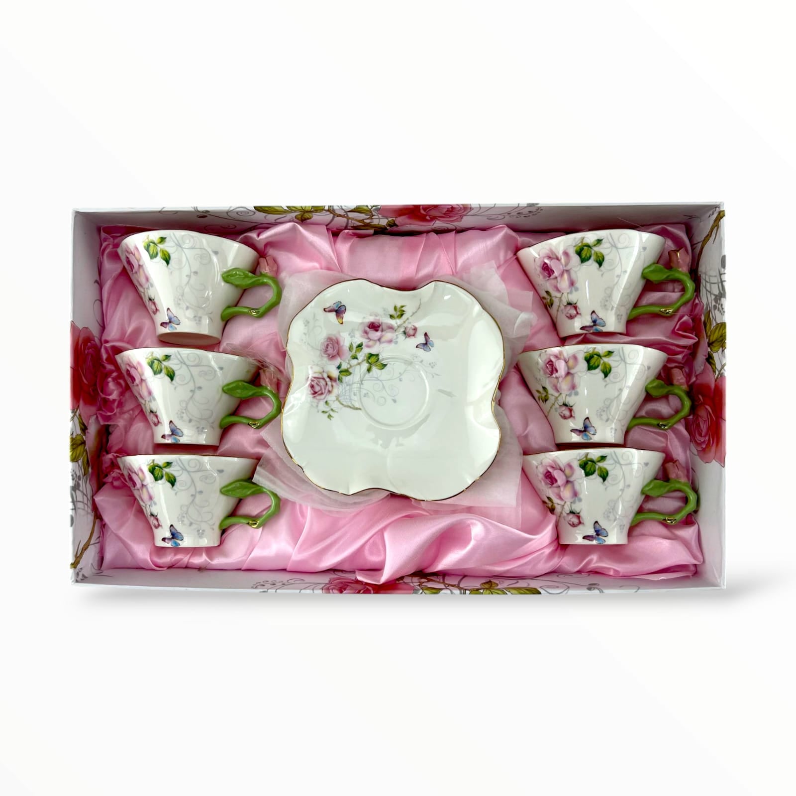 Presto Rose 6-Piece Cup & Saucer Set