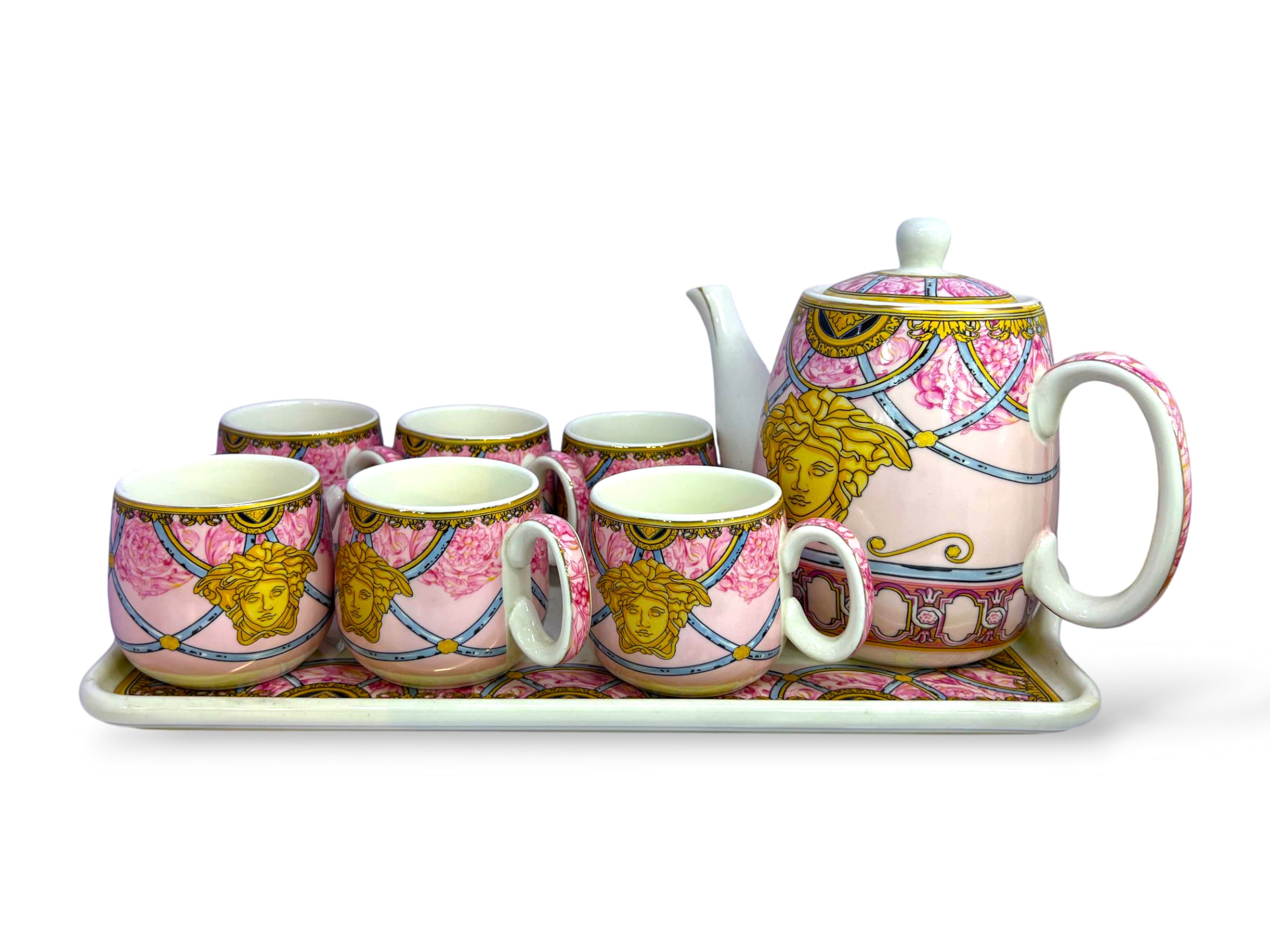 Versace 9-Piece Coffee Set Pink