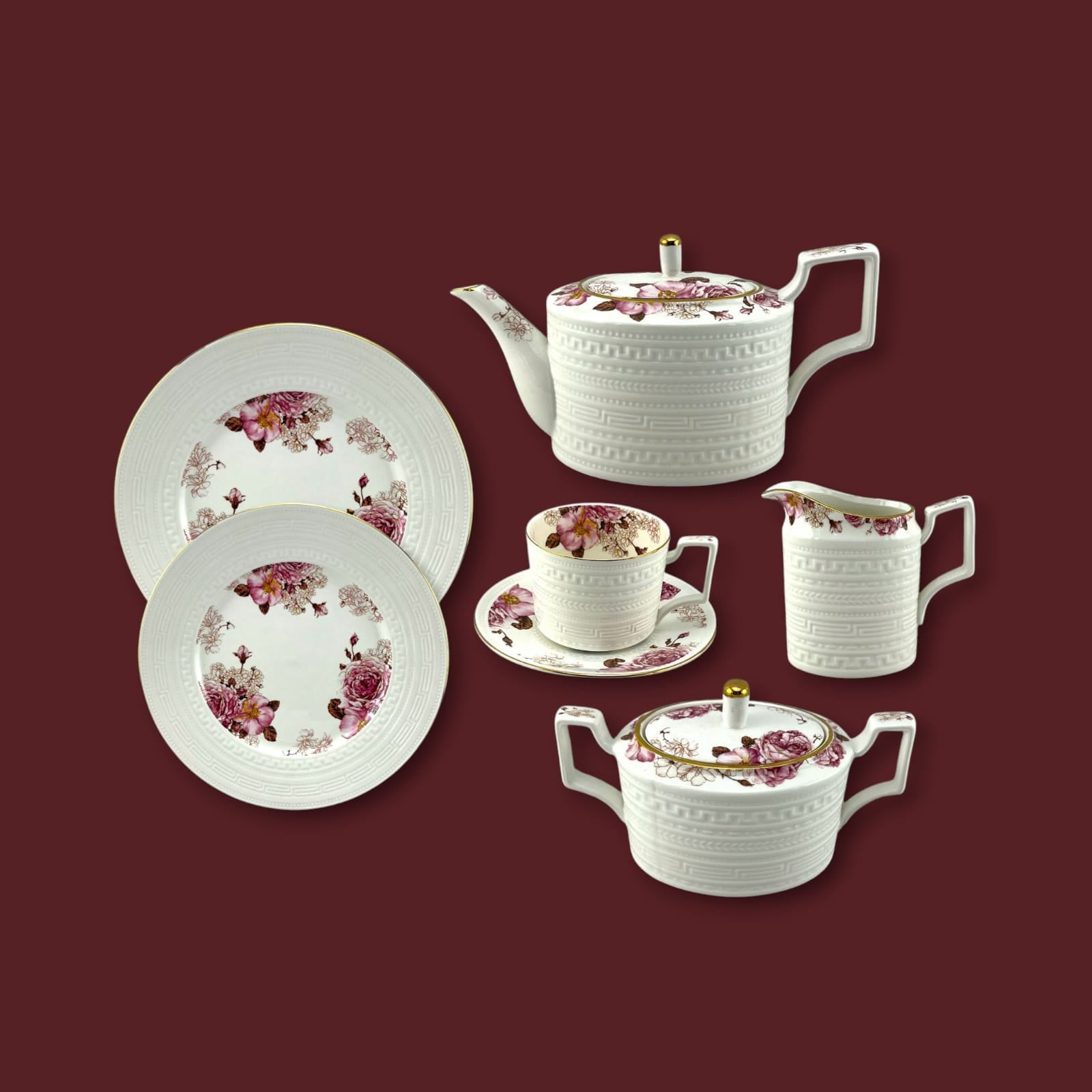 Royal Venice 24-Piece Bone China Tea Set