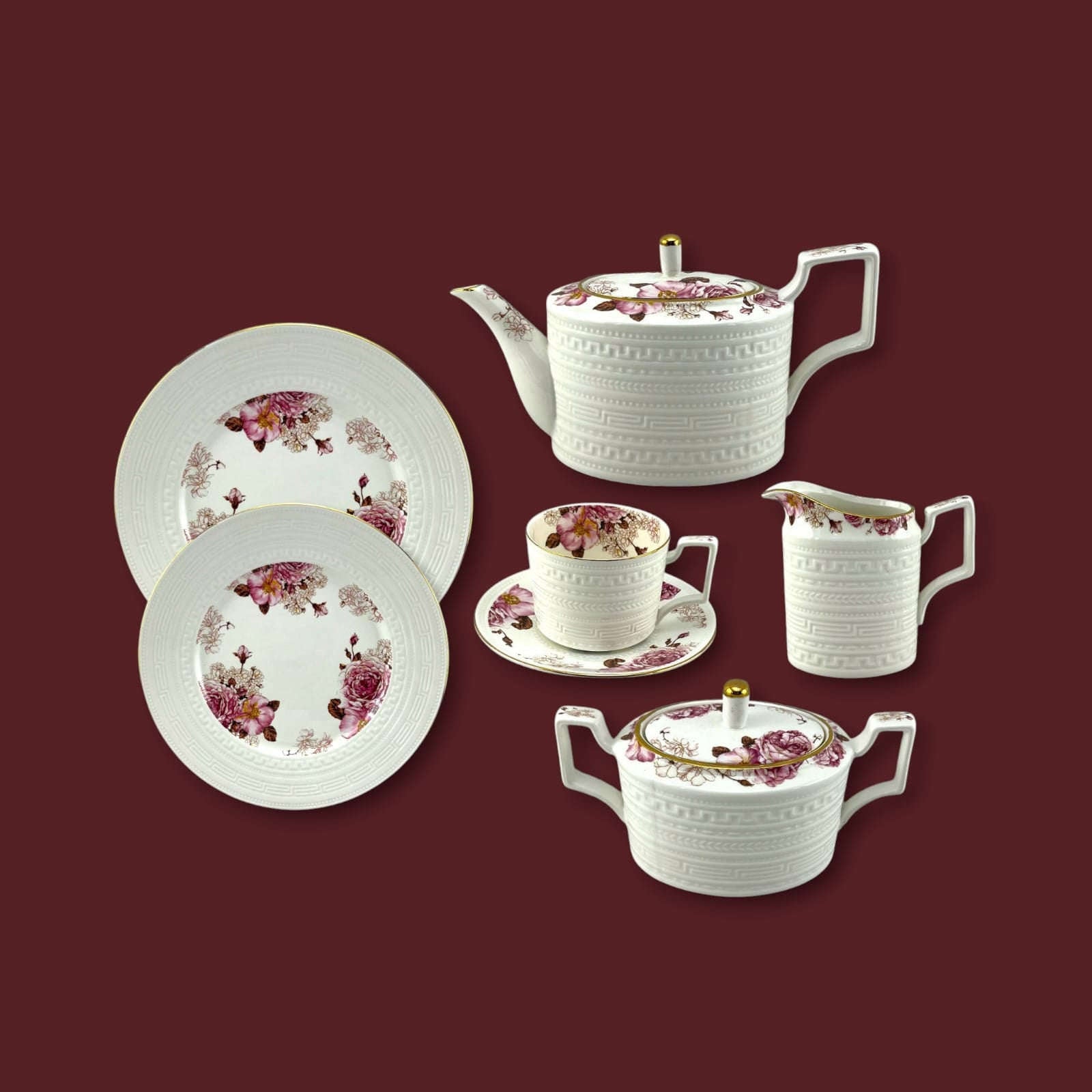Royal Venice 24-Piece Bone China Tea Set Kaka Bawa Sons
