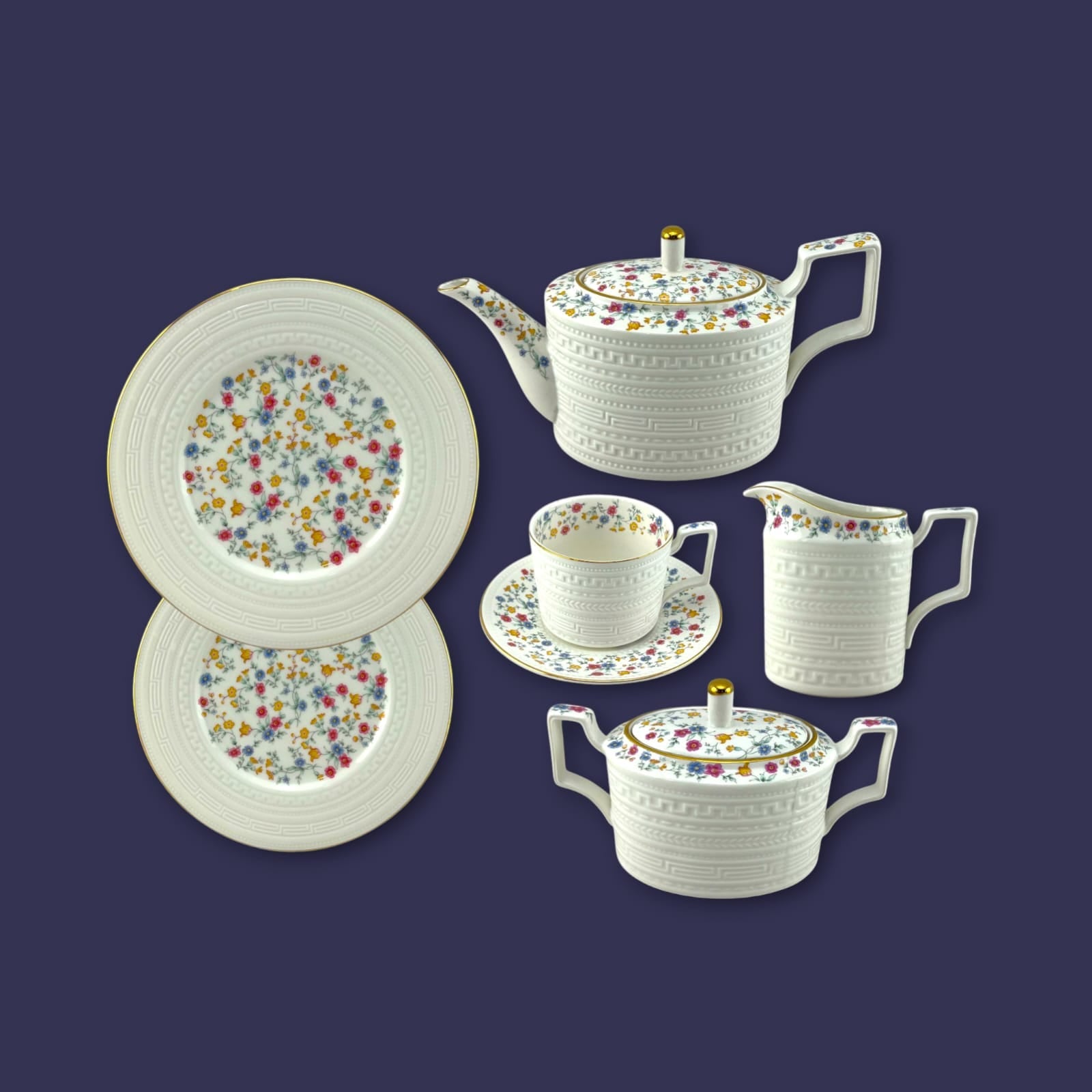 Royal Venice 24-Piece Bone China Tea Set Kaka Bawa Sons