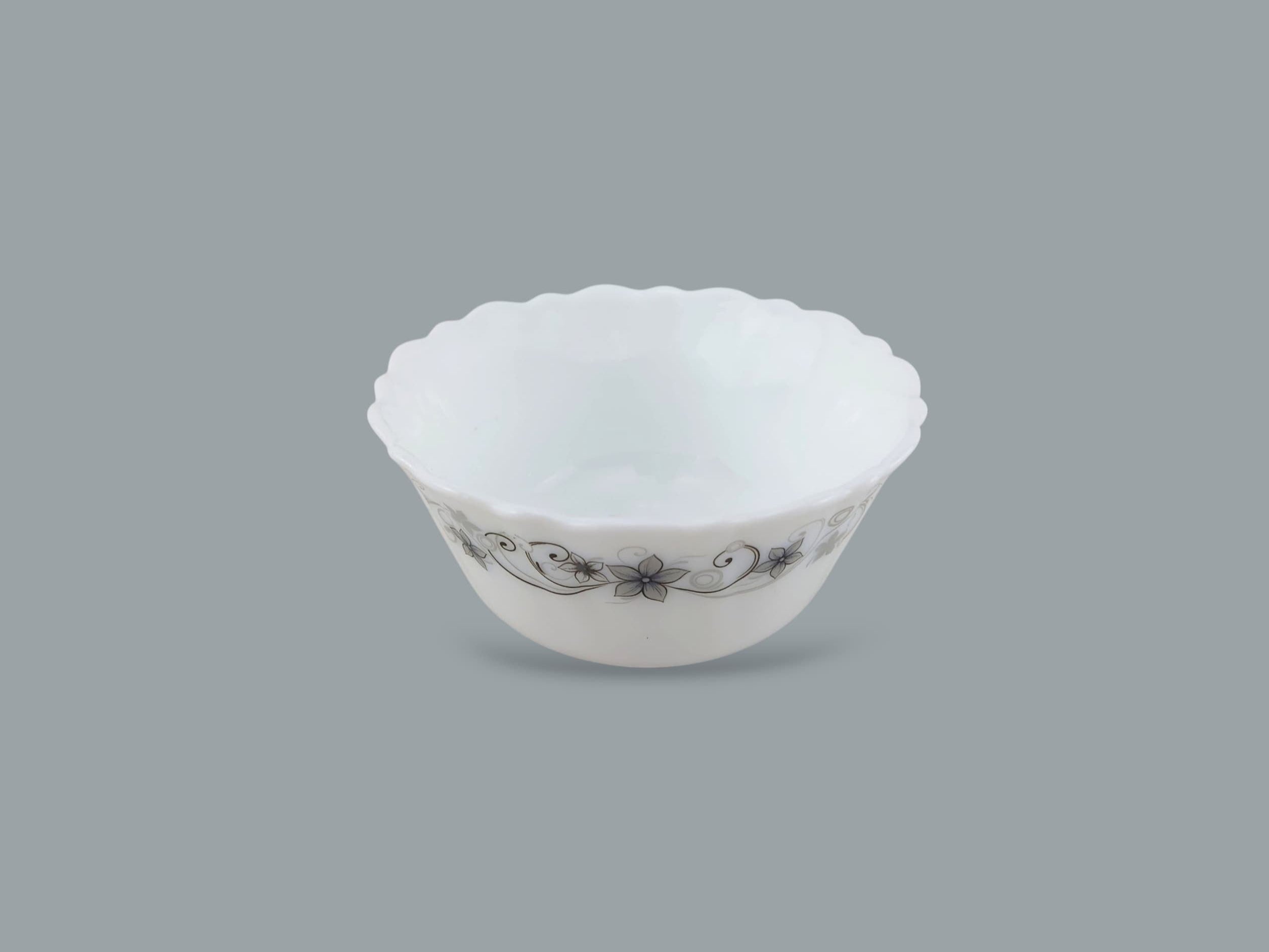 White Diamond Flower Design Bowl 5"