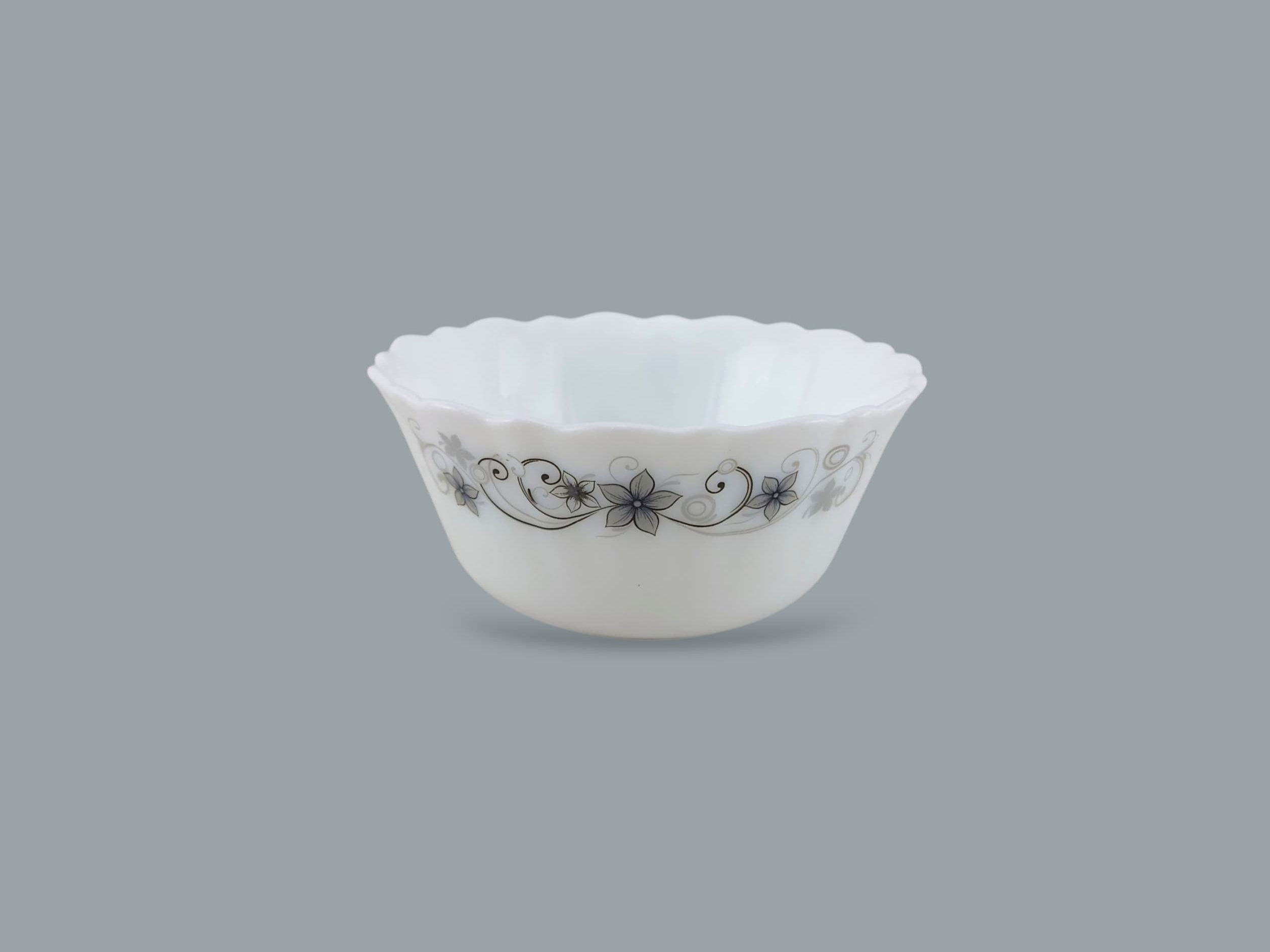 White Diamond Flower Design Bowl 5"