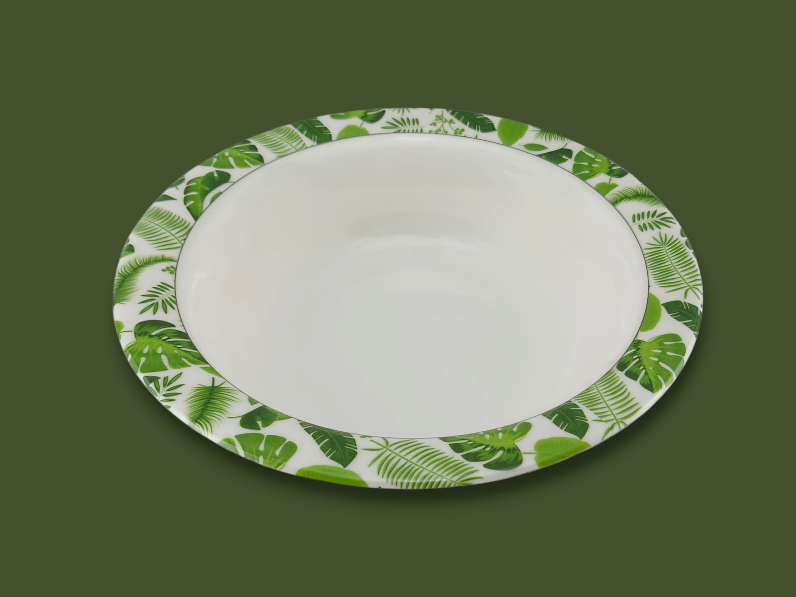 Blaze Greenery Melamine Serving Bowl 9"