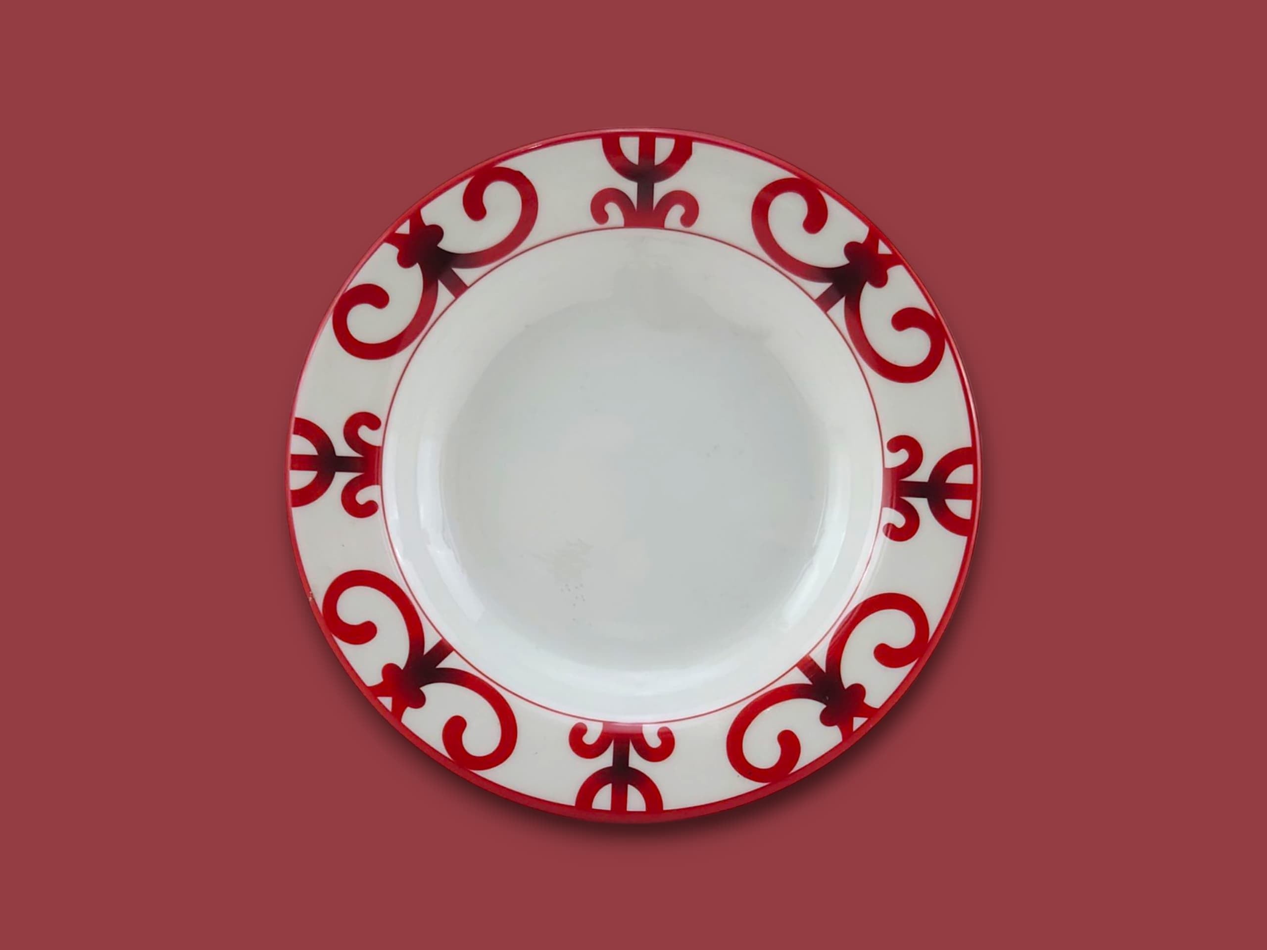 Blaze Wrought Iron Melamine Deep Plate 8"