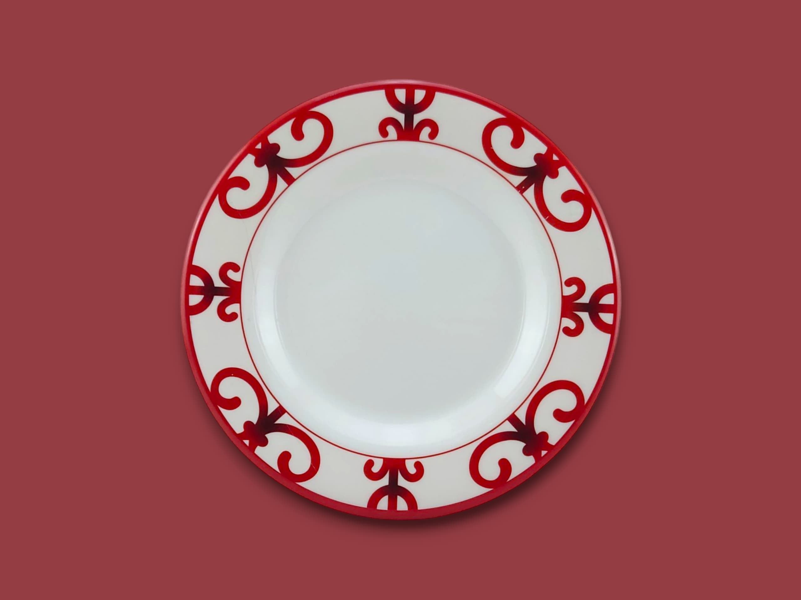 Blaze Wrought Iron Melamine Flat Plate 8"