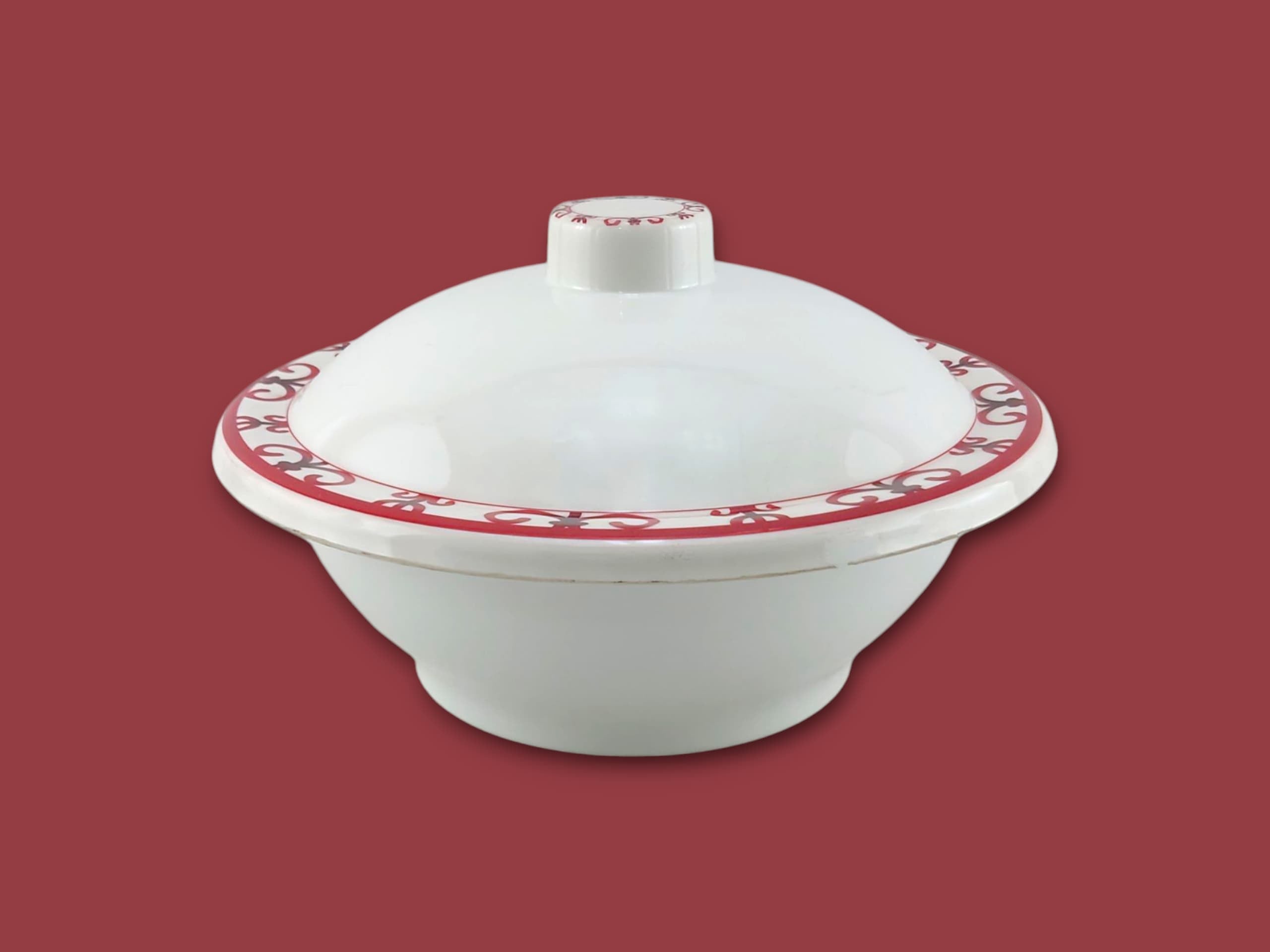 Blaze Wrought Iron Melamine Serving Bowl 9" (With Lid)