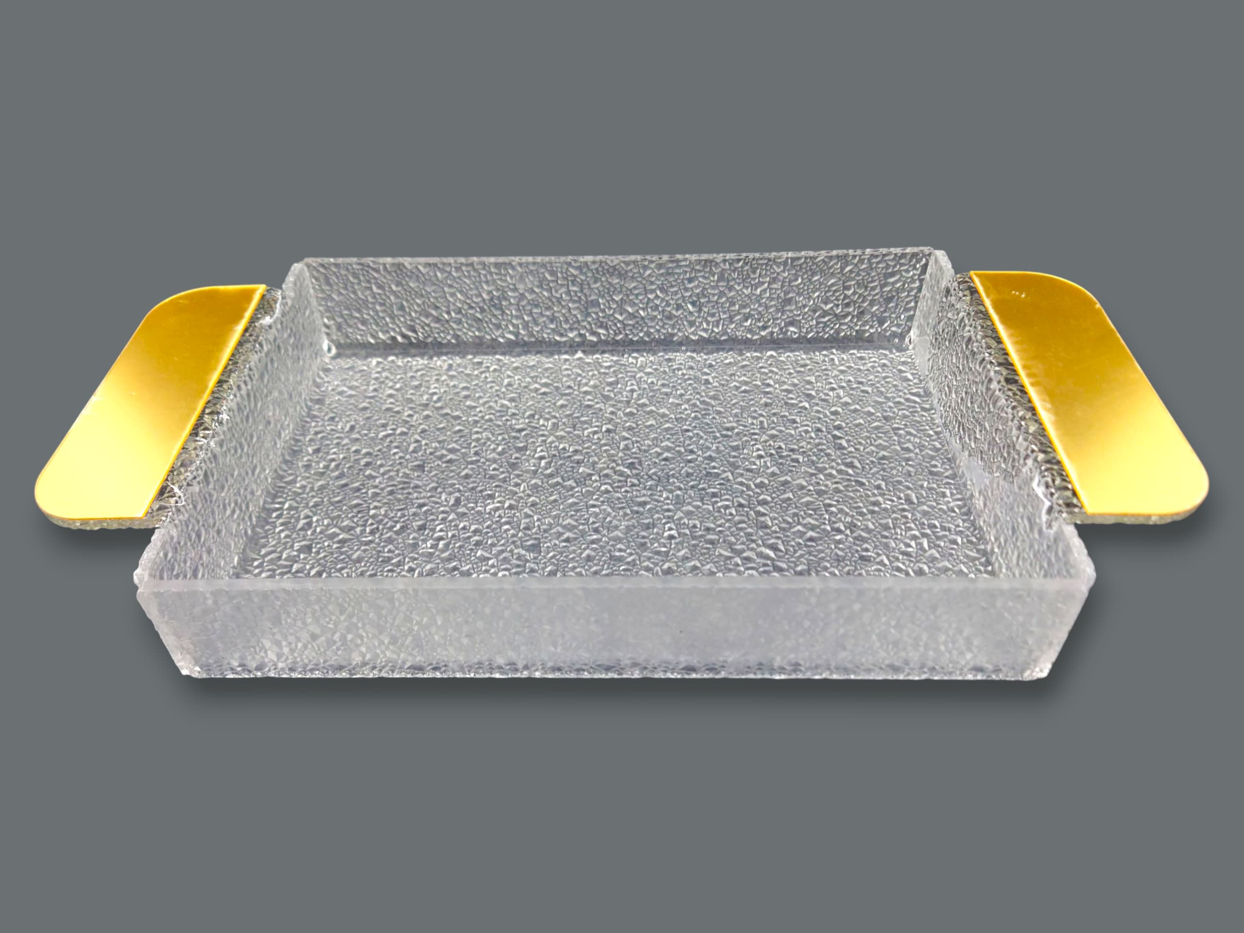 Fancy 2-Piece Acrylic Rectangular Serving Tray Set