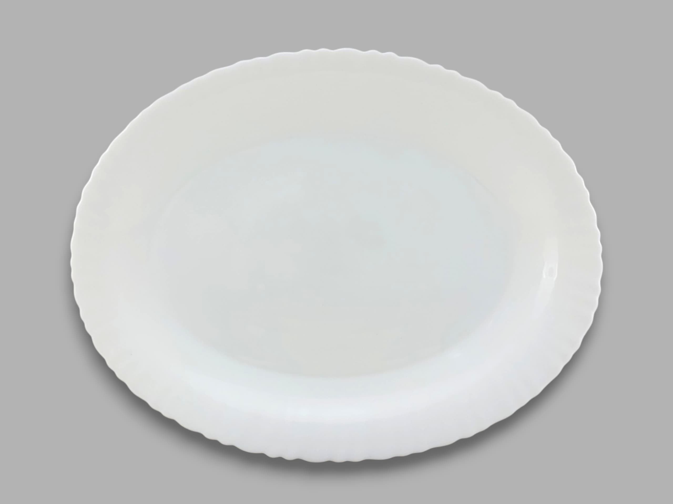 White Diamond First Oval Dish 14" Kaka Bawa Sons