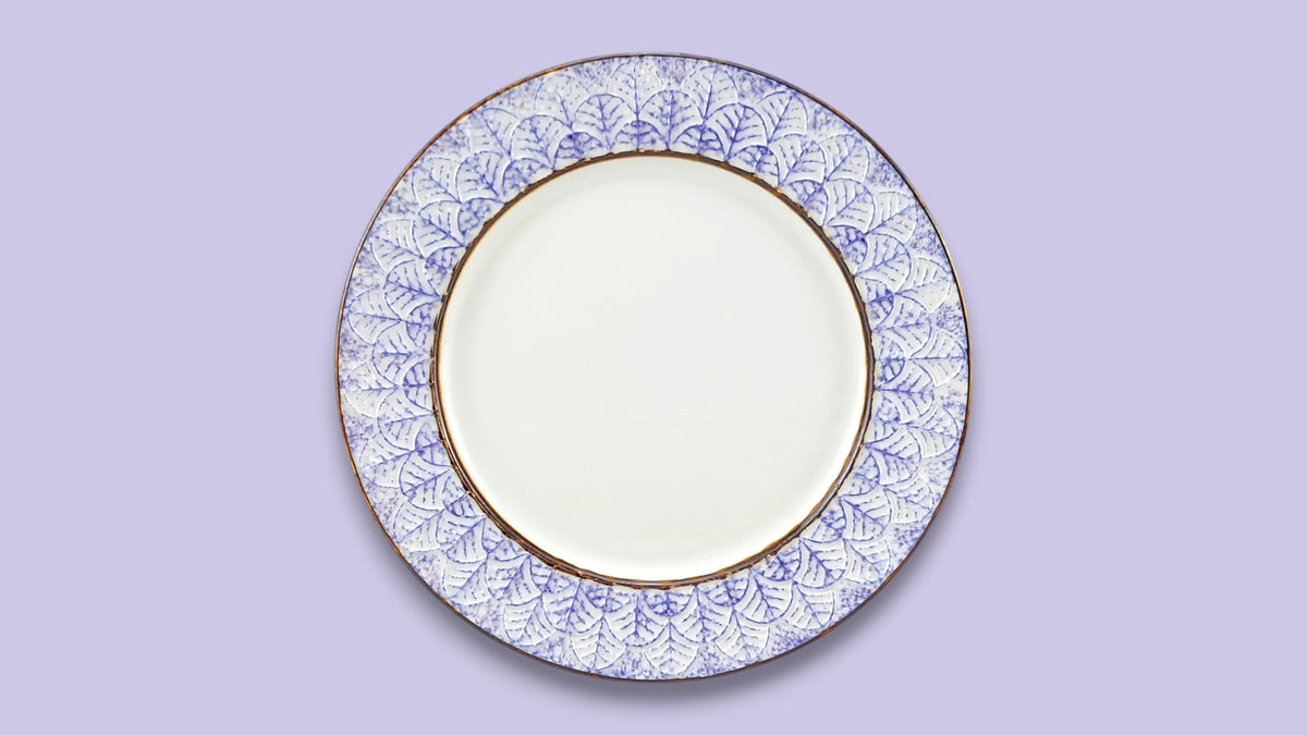 Ceramic 24-Piece Breakfast Set Purple Kaka Bawa Sons