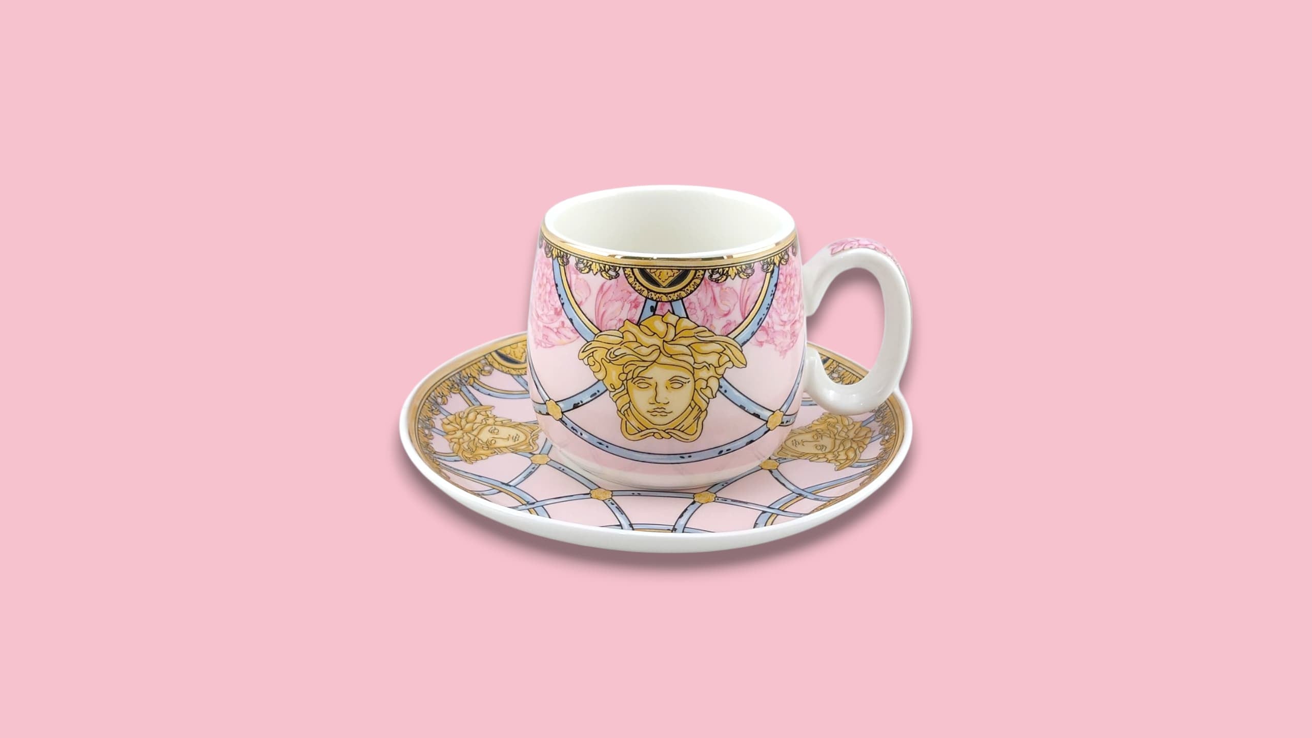 Versace 6-Piece Cup & Saucer Set With Gift Box