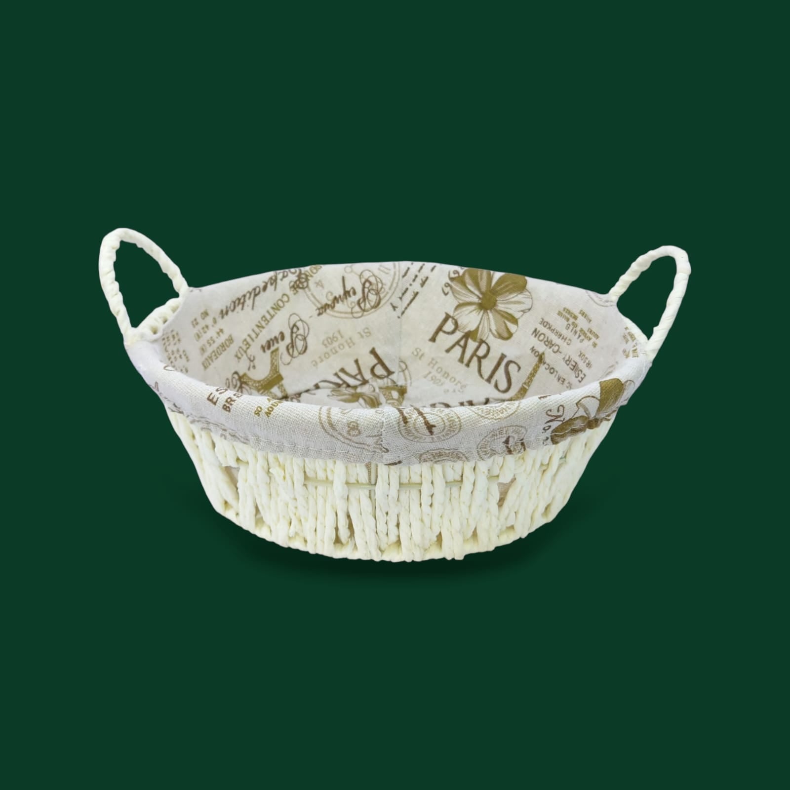 Prime Round Bread Basket With Fabric
