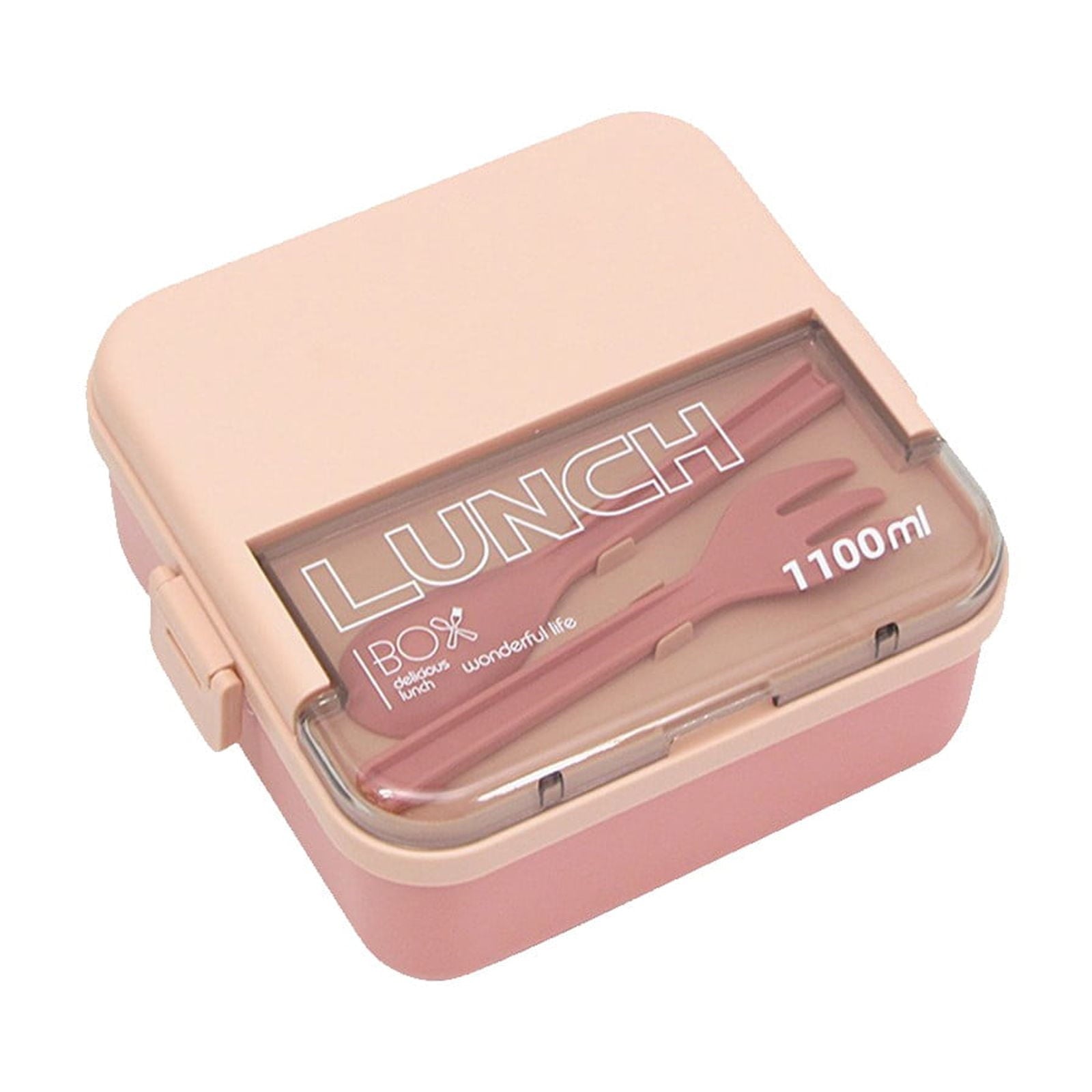 Tedemei Square Lunch Box Pink (9352)