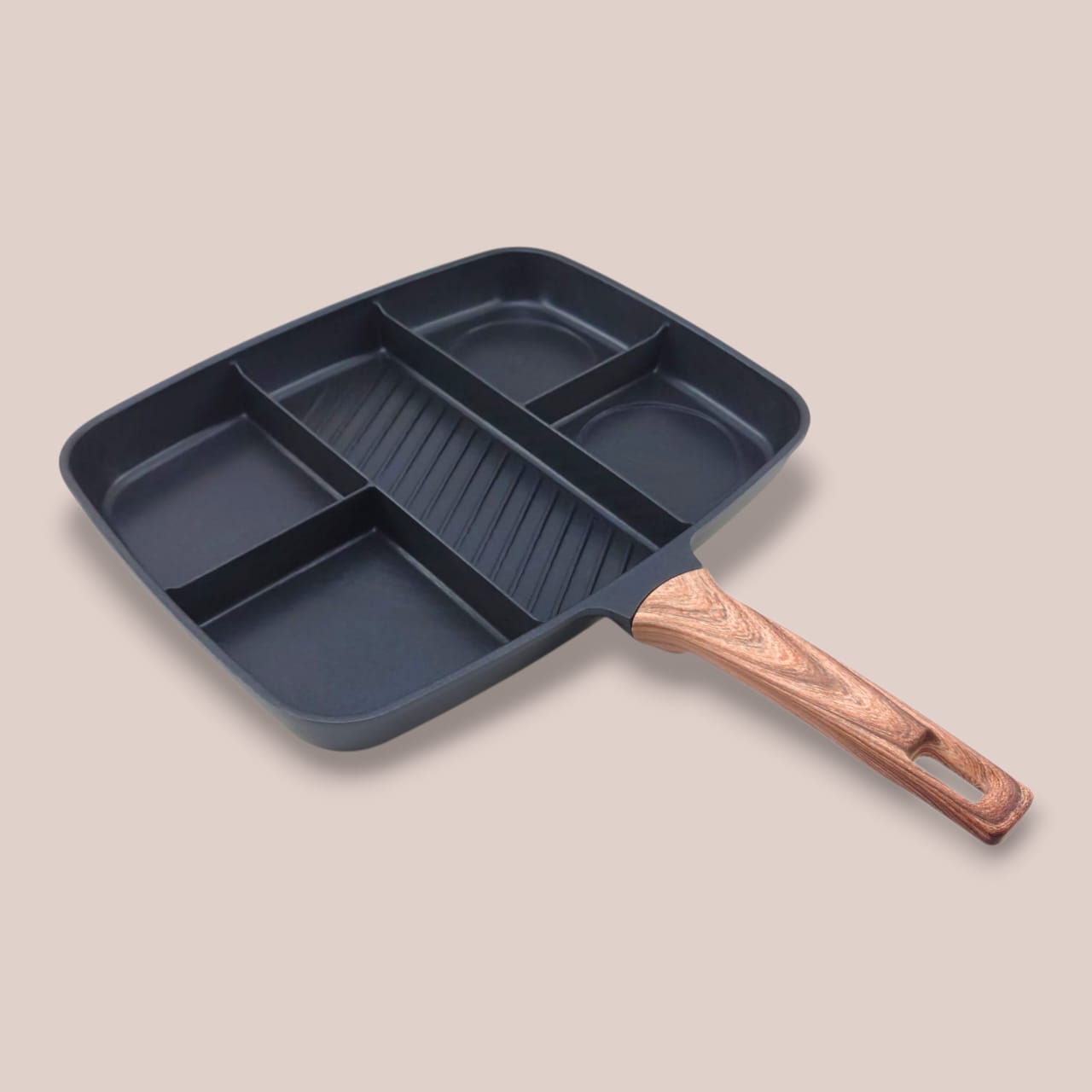 5-Portion Non-Stick Frying Pan (12"x15") Kaka Bawa Sons