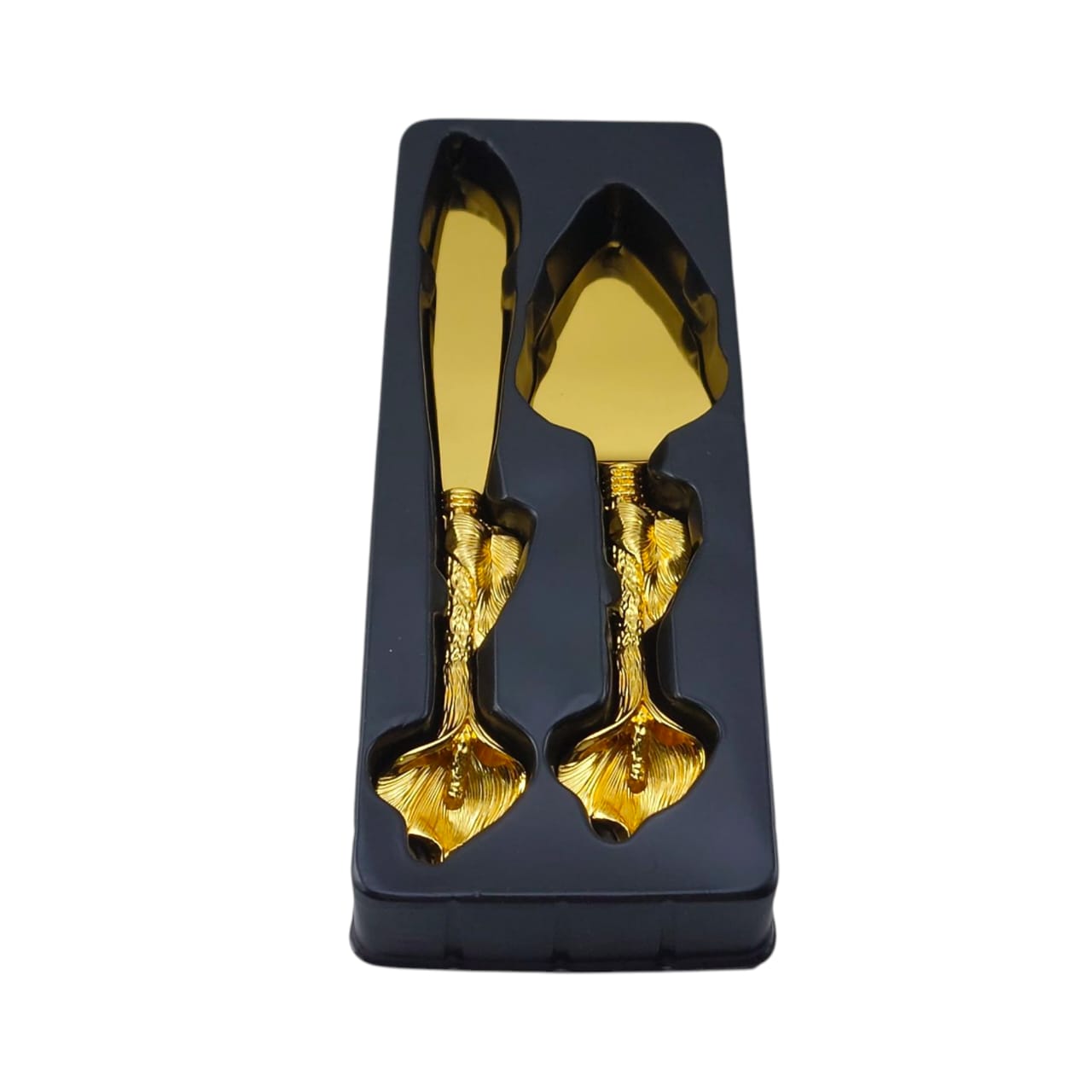 Fancy Cake Lifter & Knife Golden