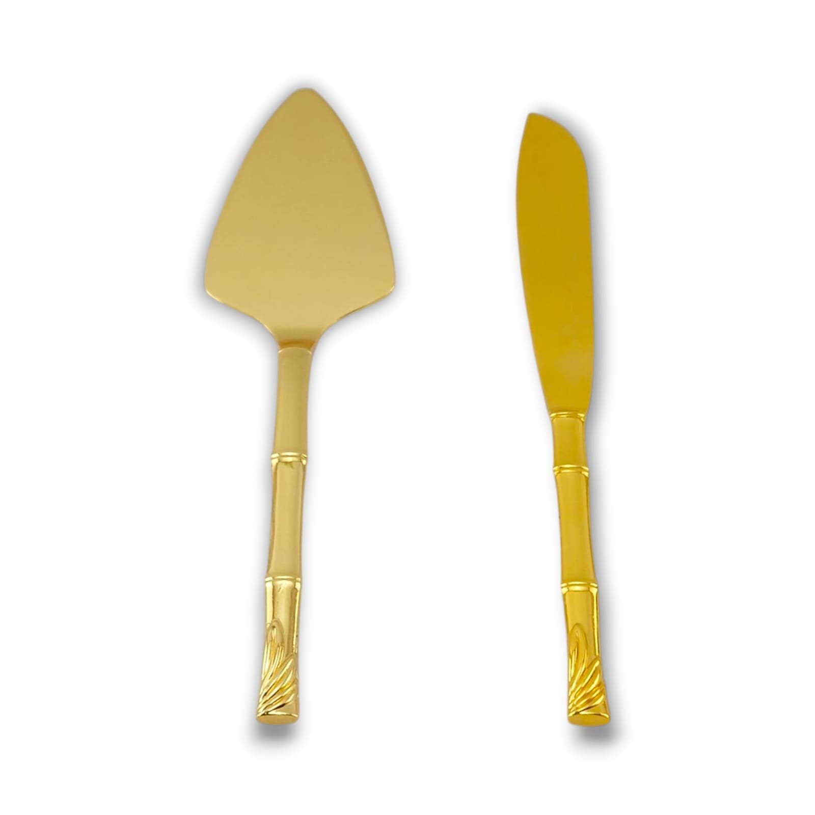 Fancy Cake Lifter & Knife Golden
