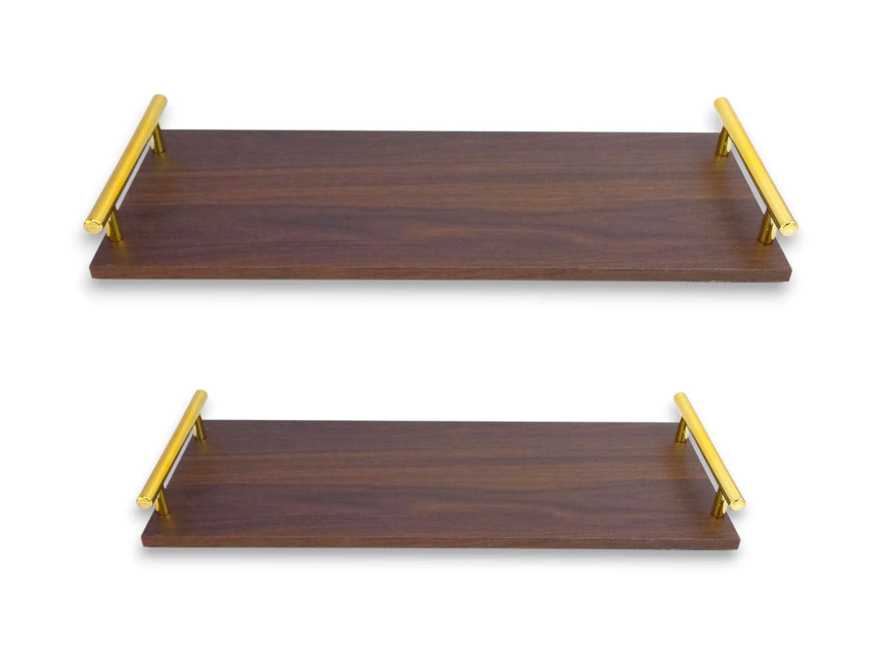 2-Piece Rectangular Long Wooden Tray Set Kaka Bawa Sons