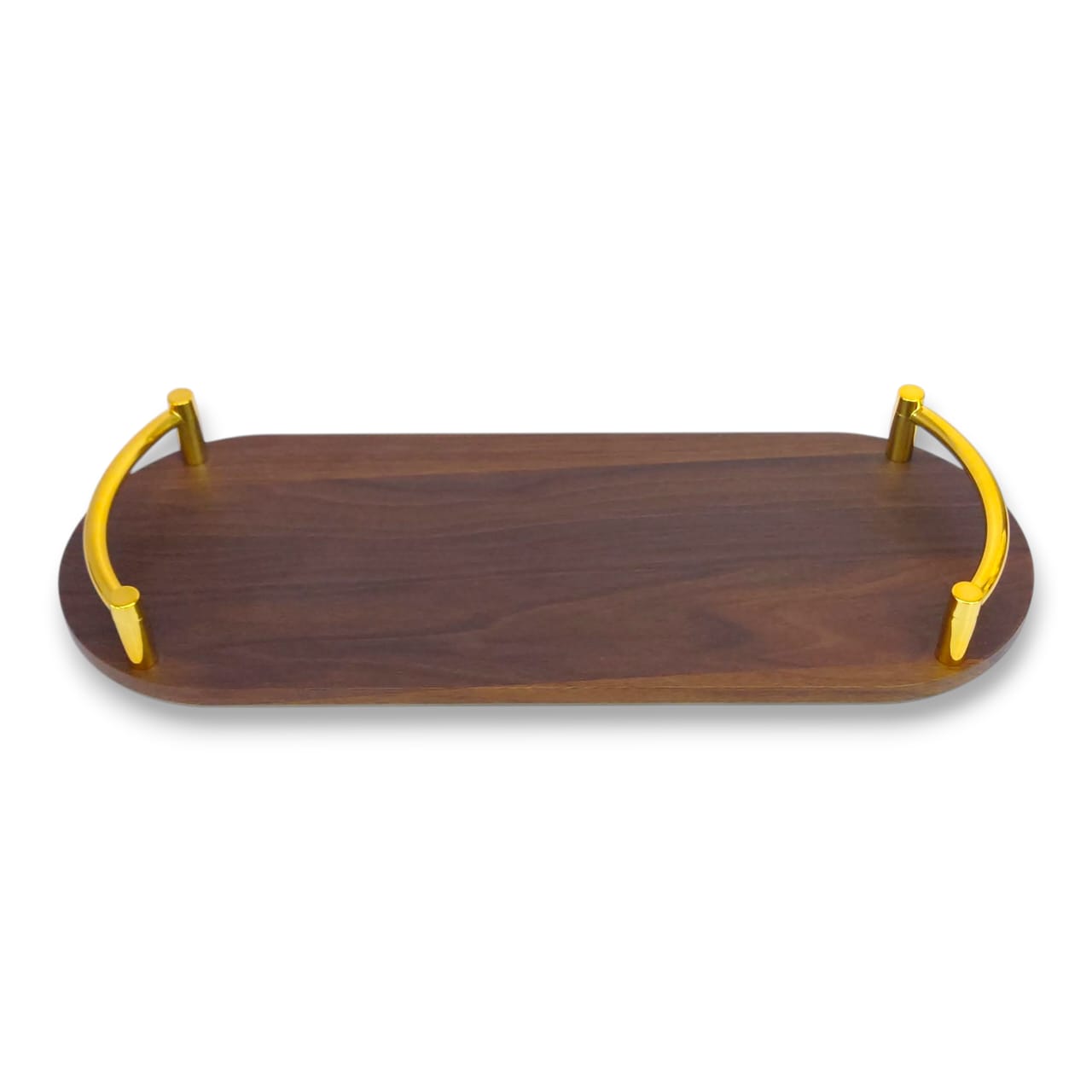 2-Piece Oval Long Wooden Tray Set