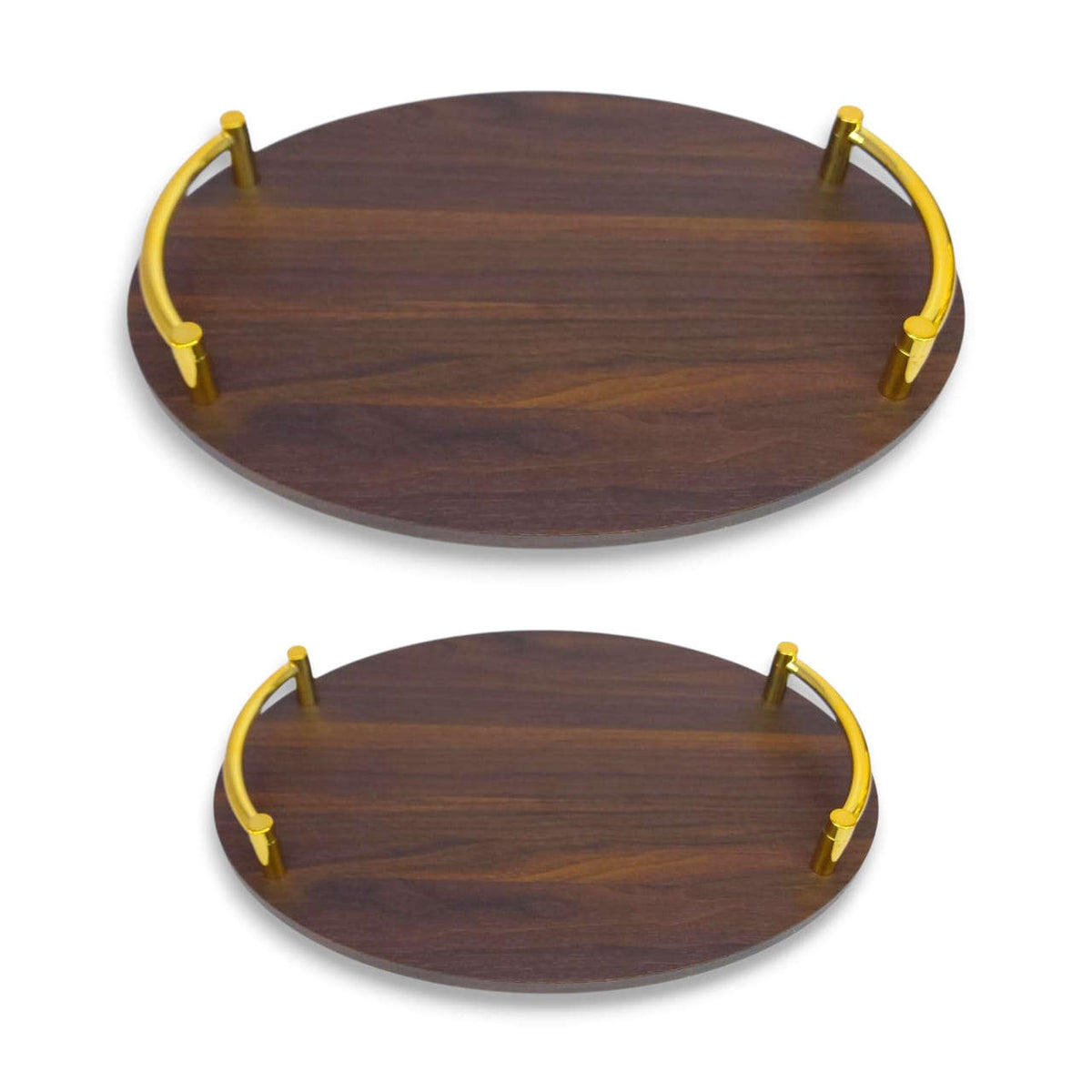 2-Piece Oval Wooden Tray Set Kaka Bawa Sons