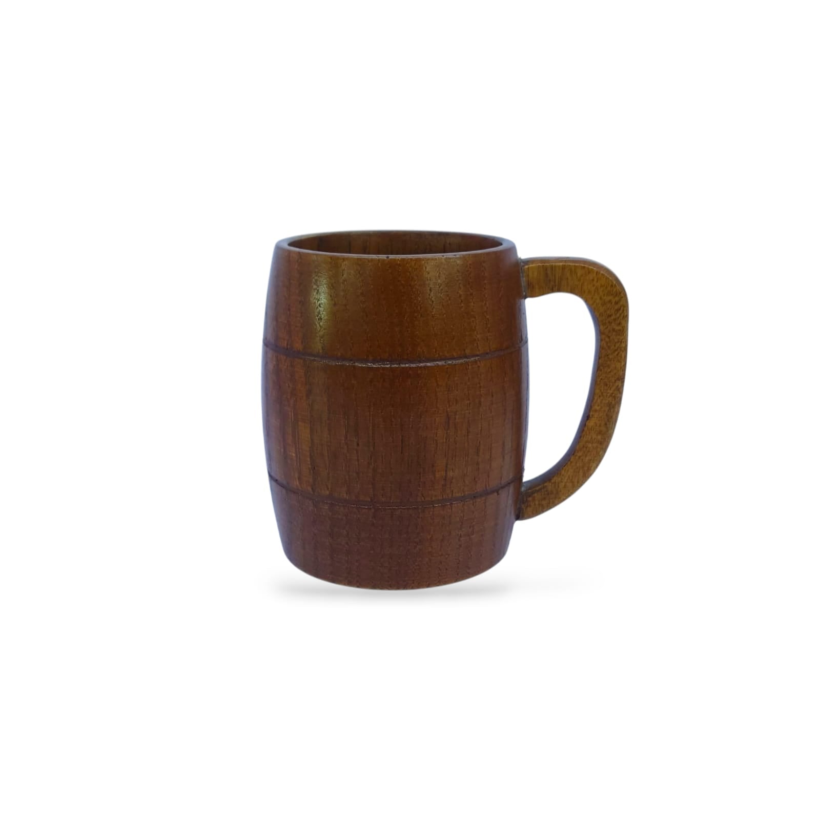 Barrel-Shaped Wooden Mug Kaka Bawa Sons