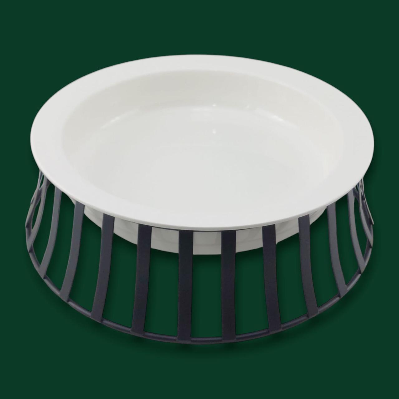 Round Deep Serving Platter Black (33*10/cm) Kaka Bawa Sons