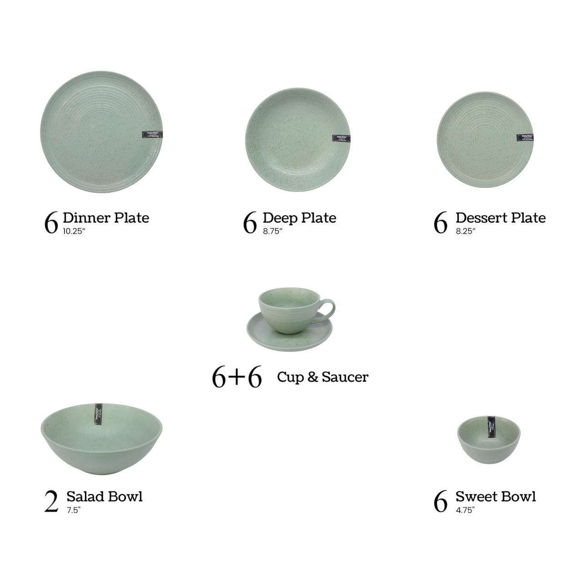 Danny Home 38-Piece Dinner Set Kaka Bawa Sons