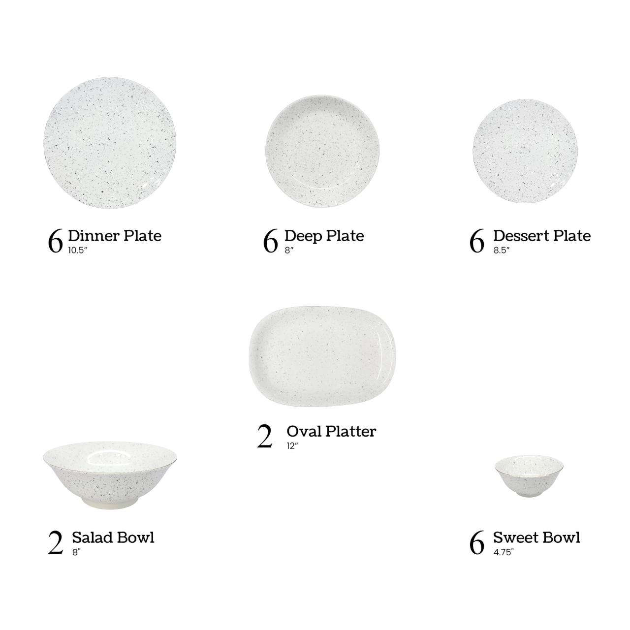 Danny Home 28-Piece Dinner Set White Kaka Bawa Sons