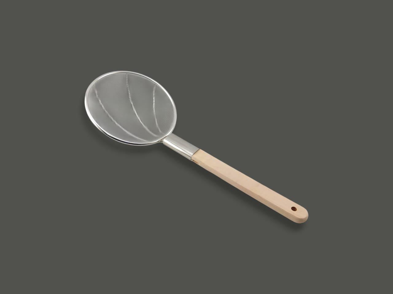Master Fry Strainer With Wood Handle