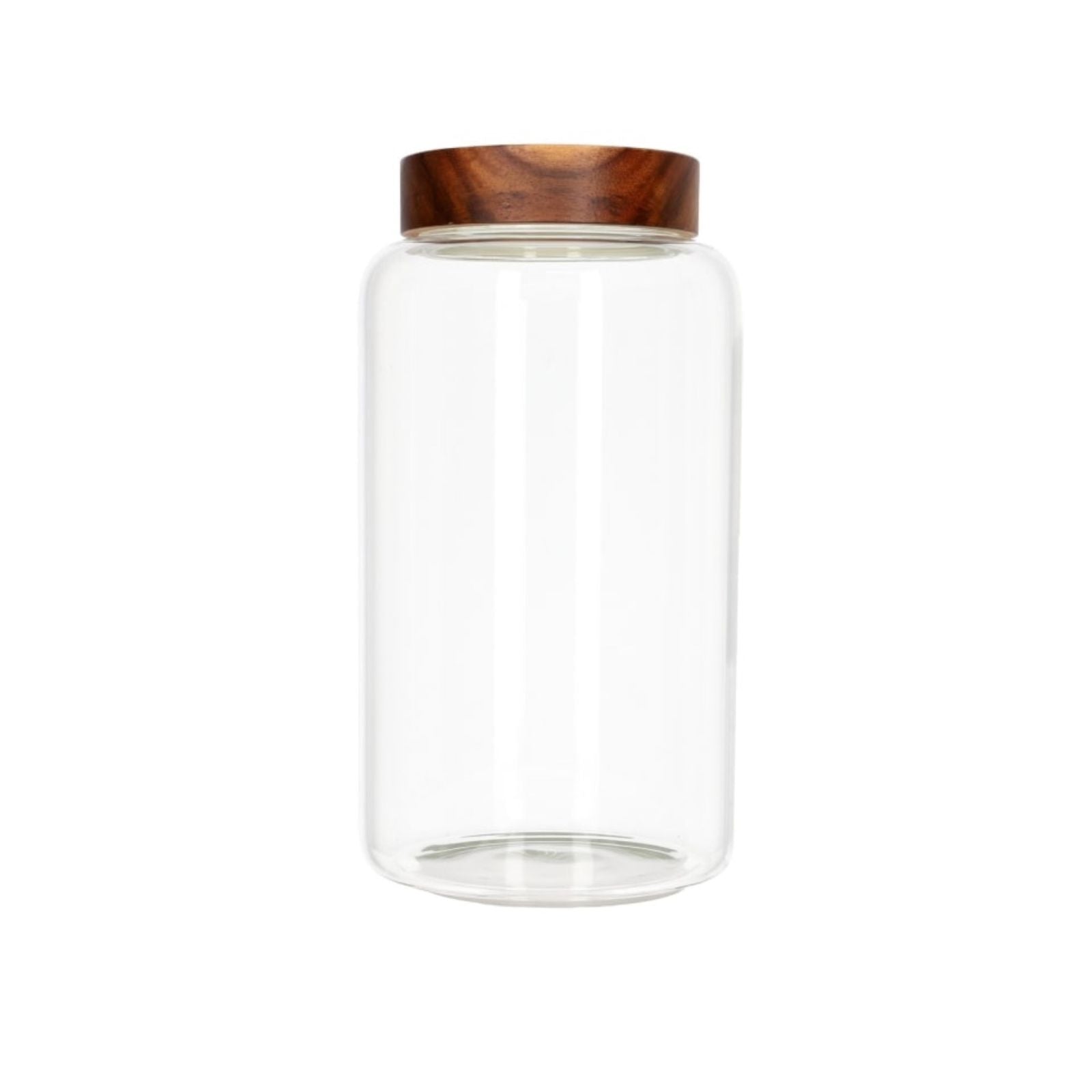Danny Home 2600 ml Borosilicate Glass Jar With Wood Lid Kaka Bawa Sons