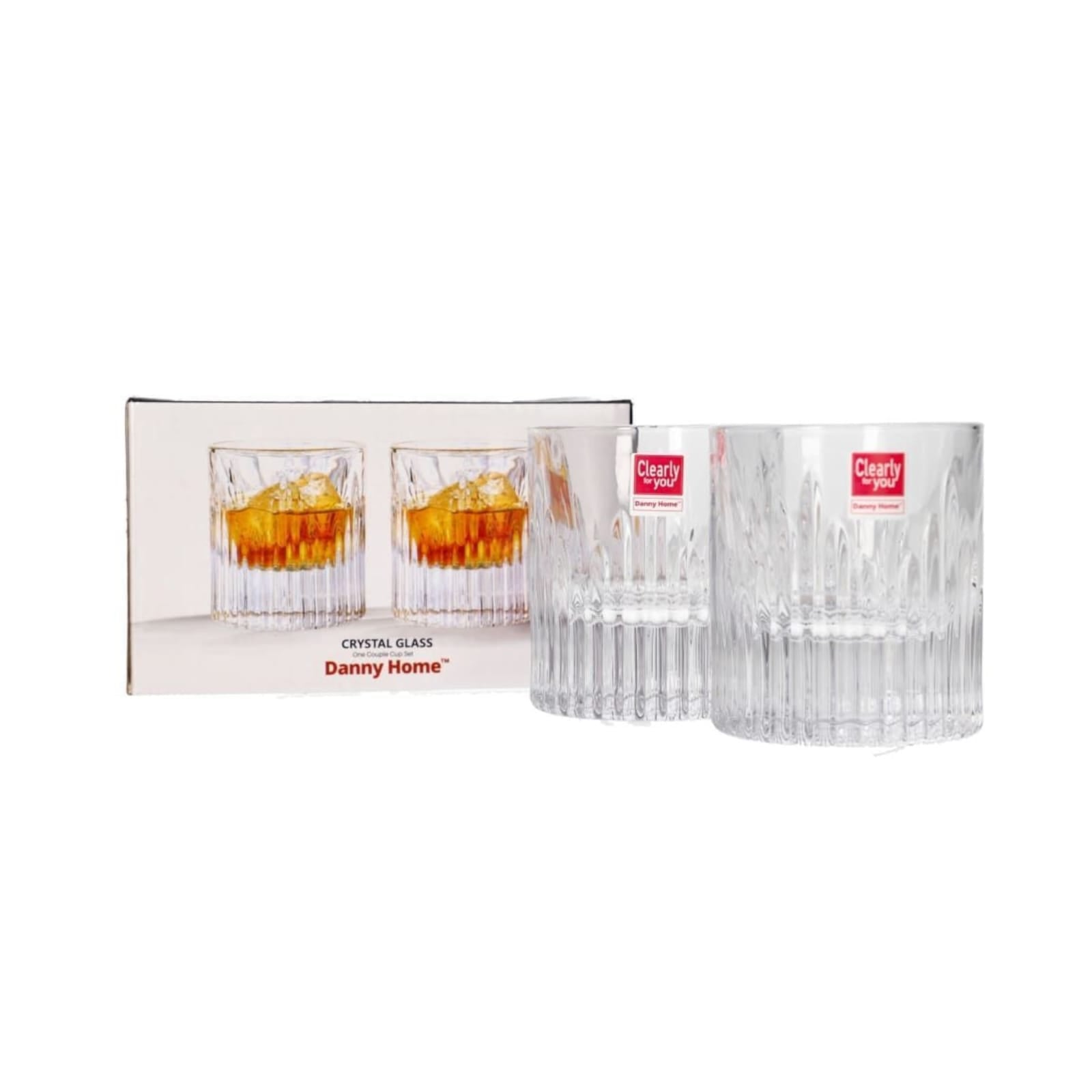 Danny Home 2-Piece 200 ml Crystal Glass Set Kaka Bawa Sons