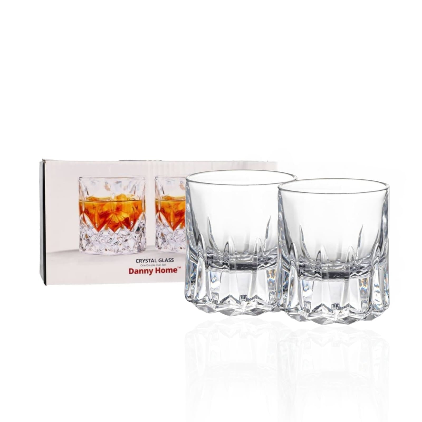 Danny Home 2-Piece 200 ml Crystal Glass Set Kaka Bawa Sons