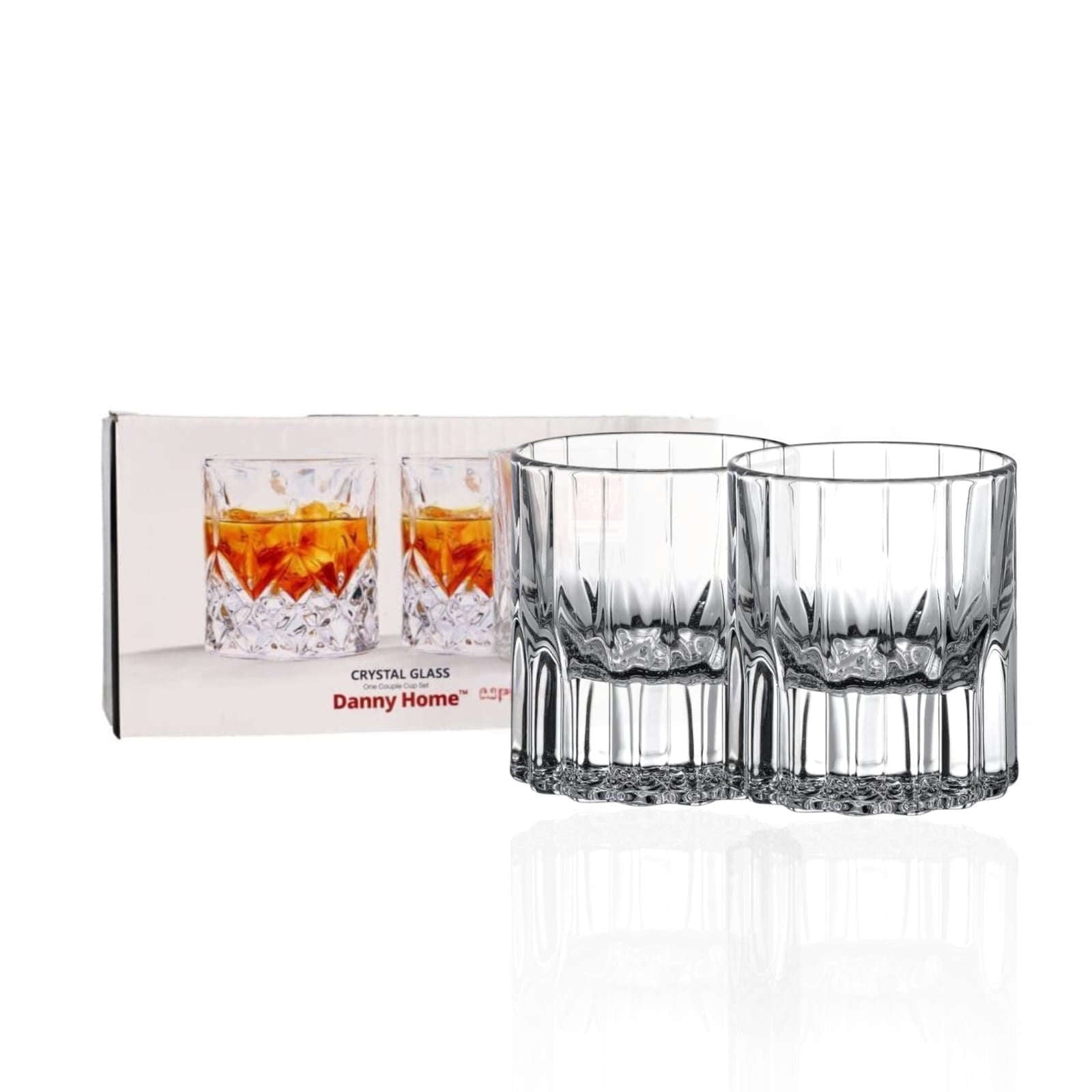 Danny Home 2-Piece 200 ml Crystal Glass Set Kaka Bawa Sons