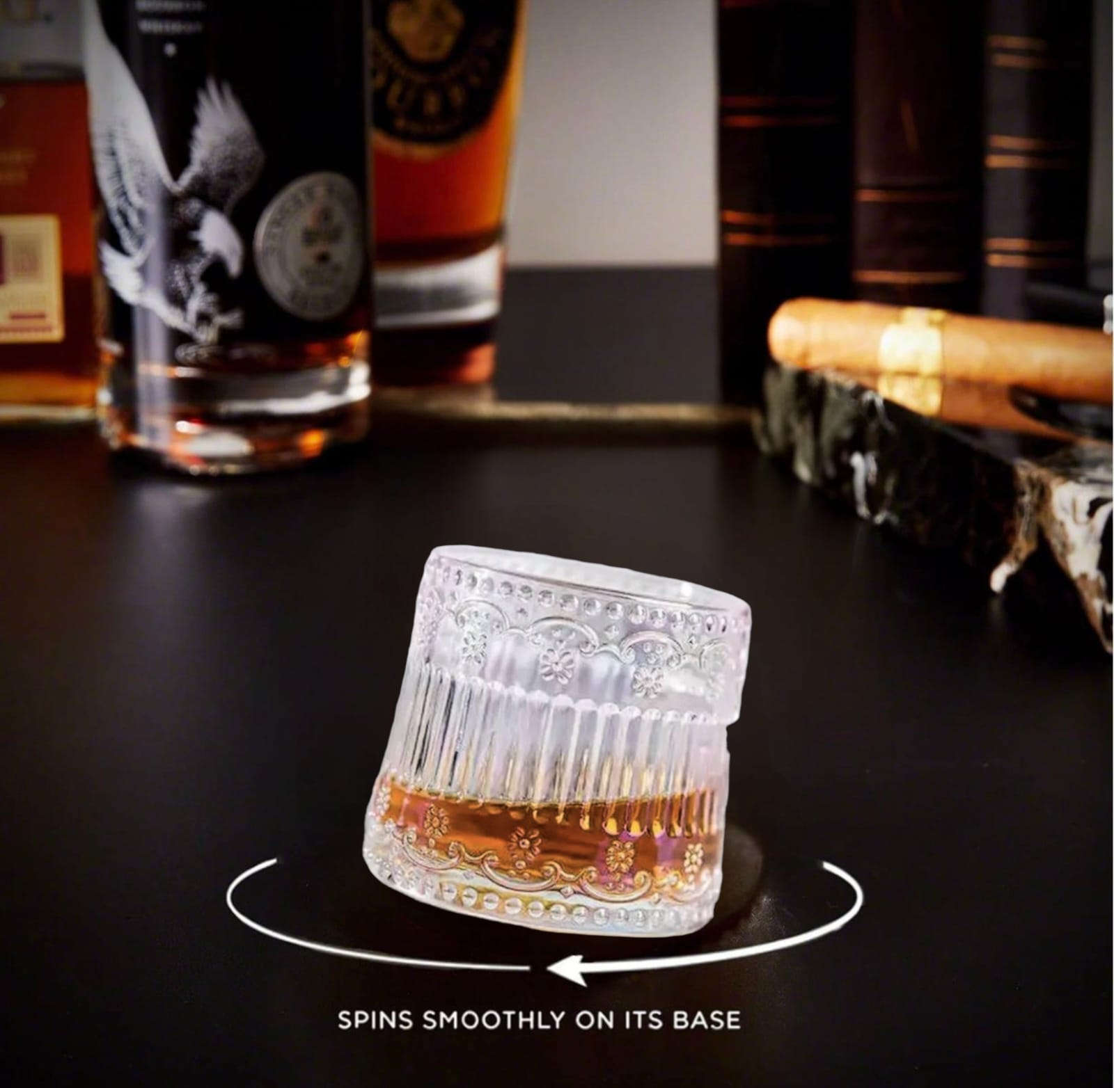 Danny Home 4-Piece Rotating Glass Set Kaka Bawa Sons
