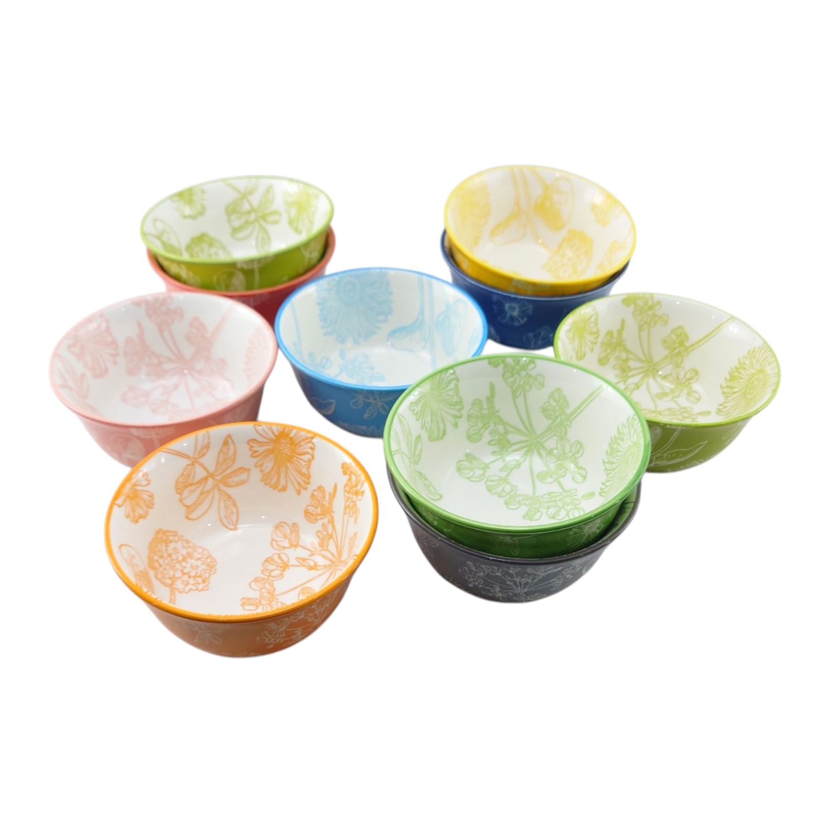 Danny Home 10-Piece 4.5-Inch Ceramic Bowl Set Kaka Bawa Sons