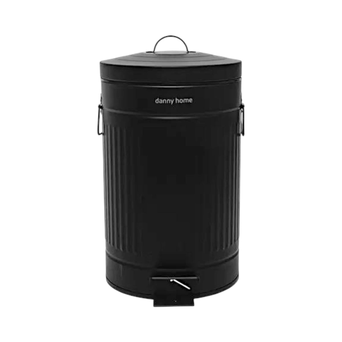 Danny Home 12-Litre Pedal Push Dustbin Black Kaka Bawa Sons