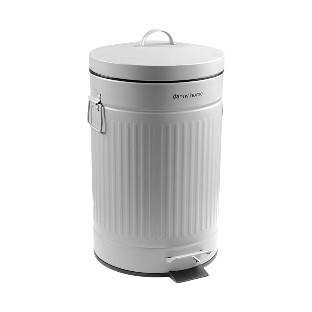 Danny Home Pedal-Push Dustbin White Kaka Bawa Sons