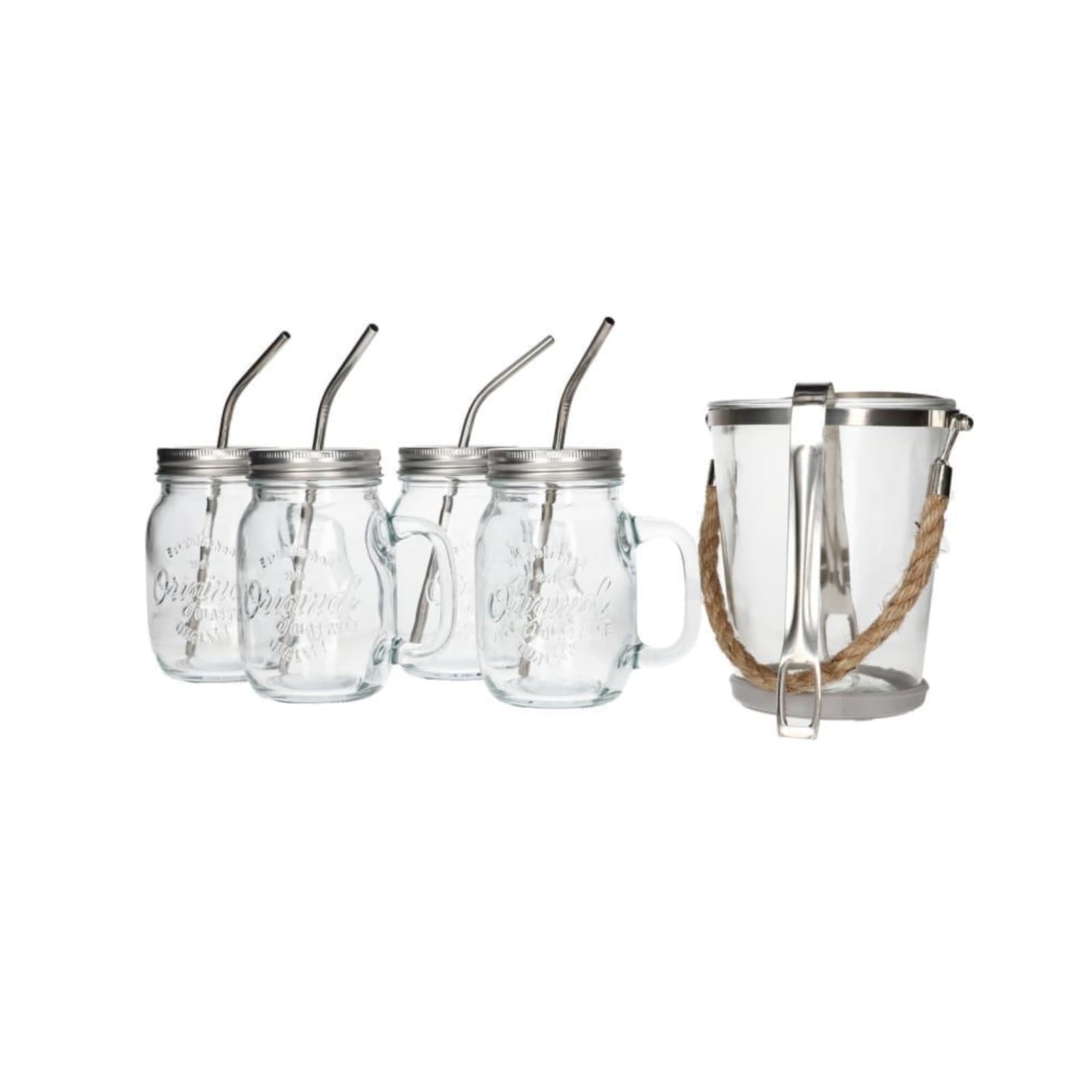 Danny Home 5-Piece Mason Jar Drinkware Set Kaka Bawa Sons