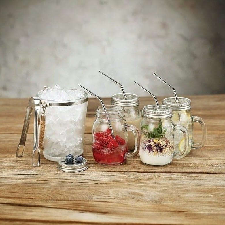 Danny Home 5-Piece Mason Jar Drinkware Set Kaka Bawa Sons