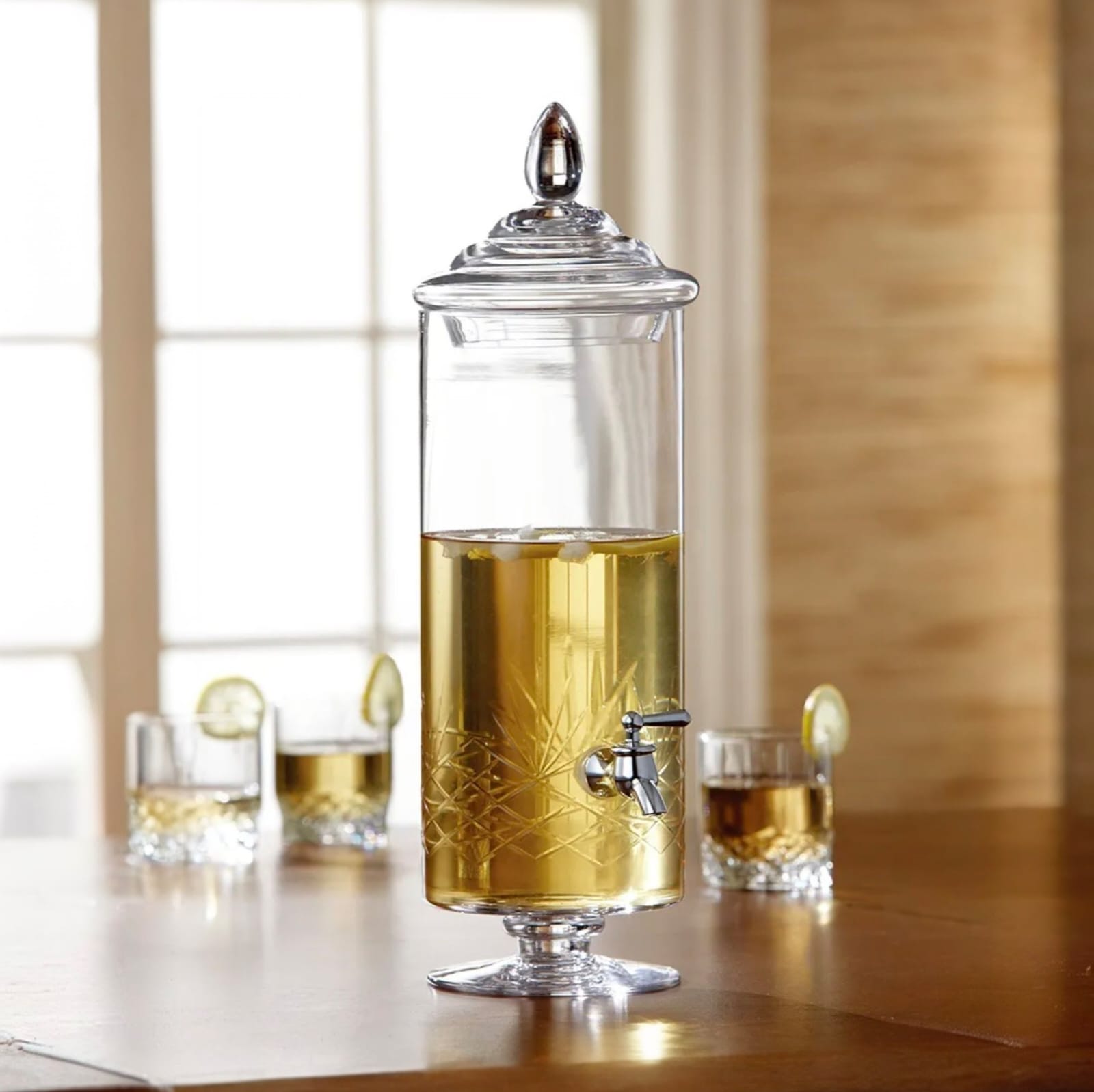 Danny Home 4 Liter Glass Beverage Dispenser
