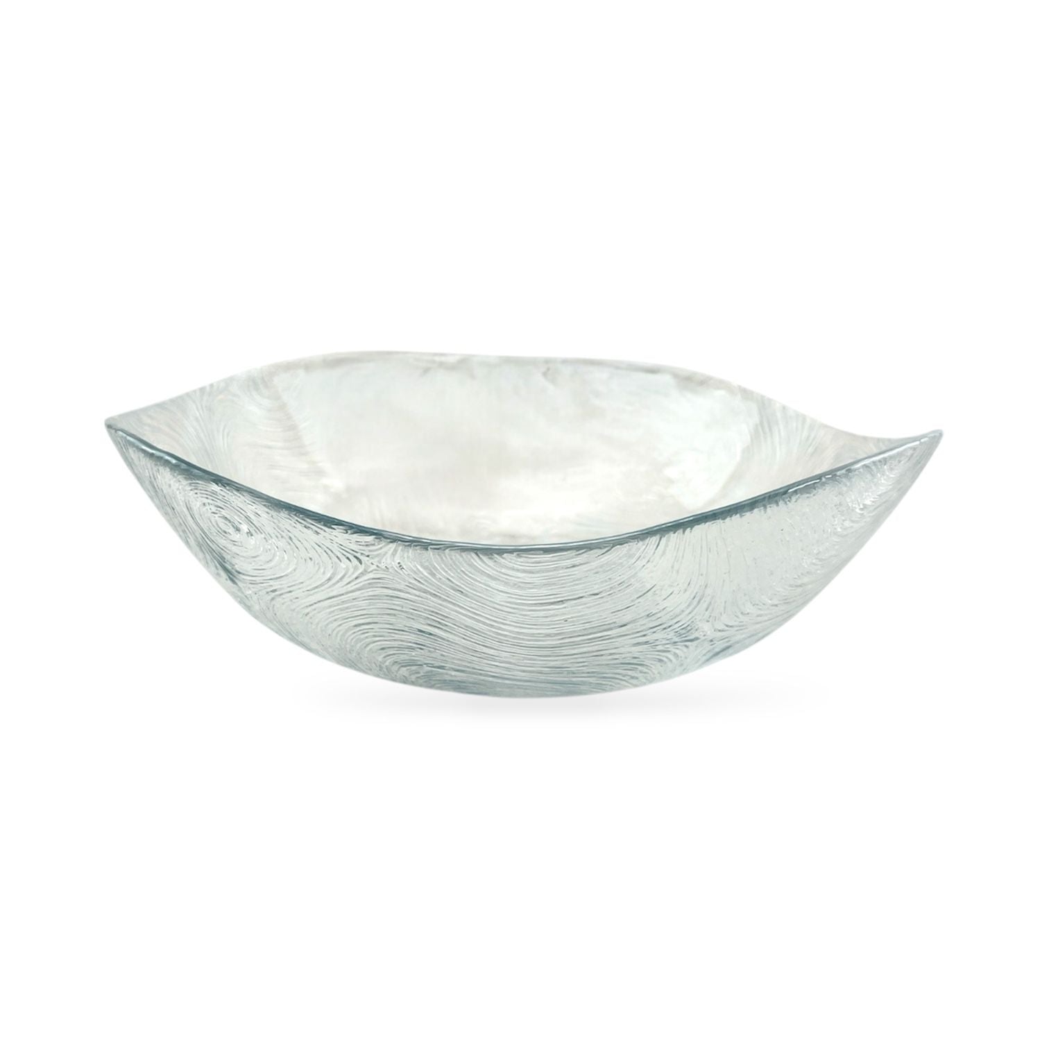 Pasabahce Linden Batik 10-inch Glass Serving Bowl Kaka Bawa Sons