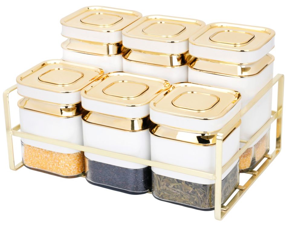 Luxury 6-Piece Air-Tight Spice Jar Set